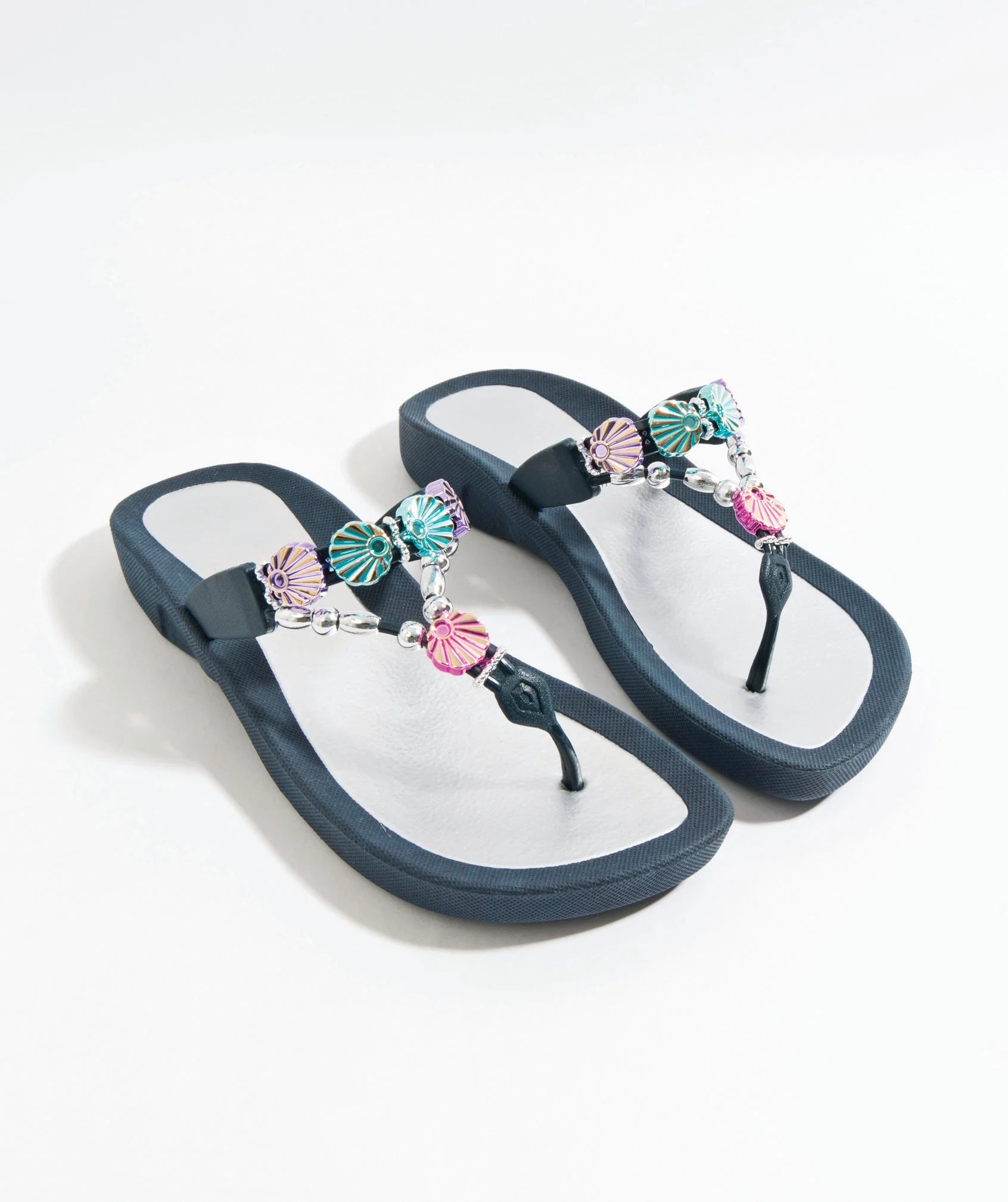 Myraid - Wedge Heel Embellished Sandal with Non-Slip Sole