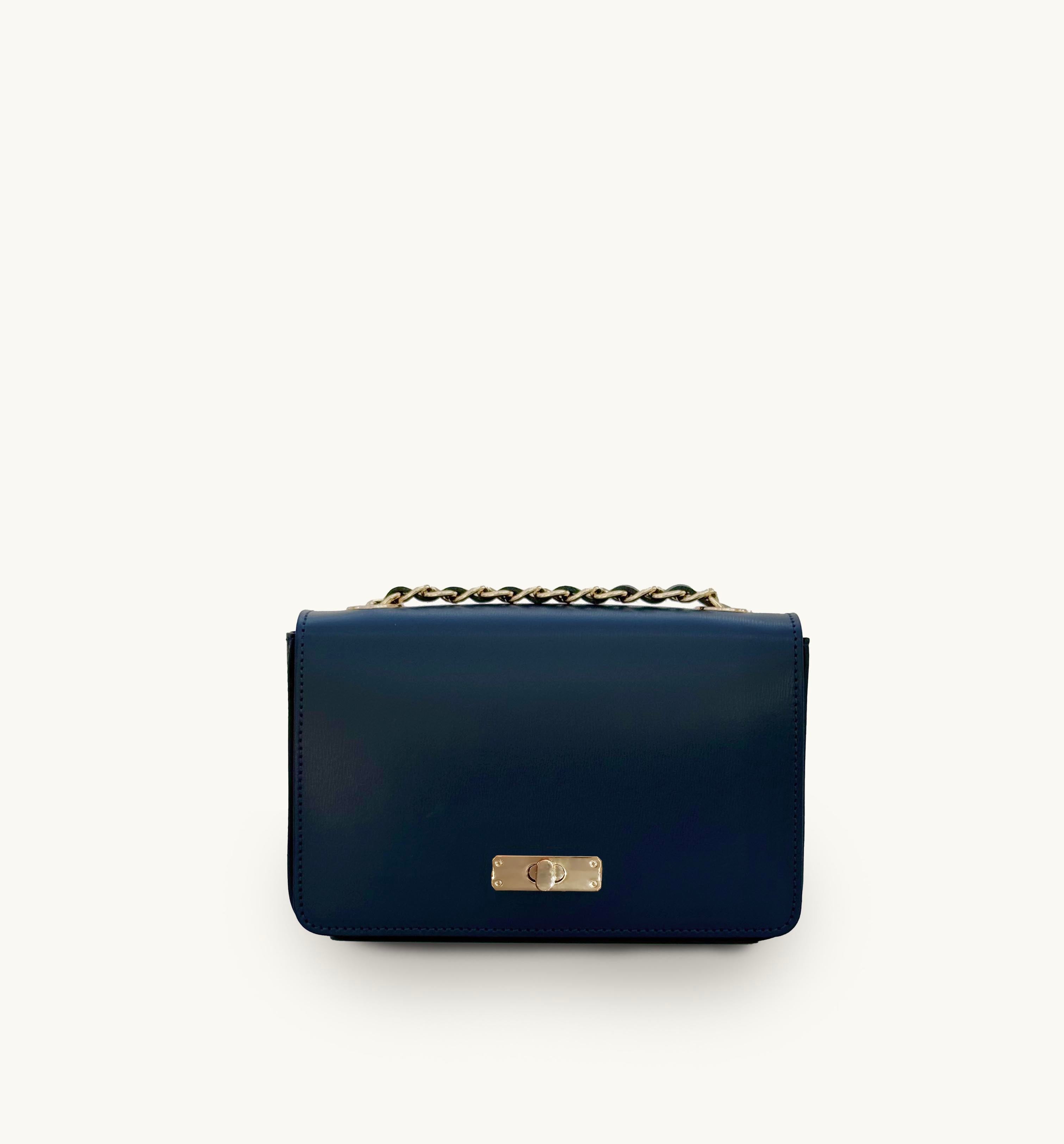 Apatchy London The Grace Navy Leather Bag