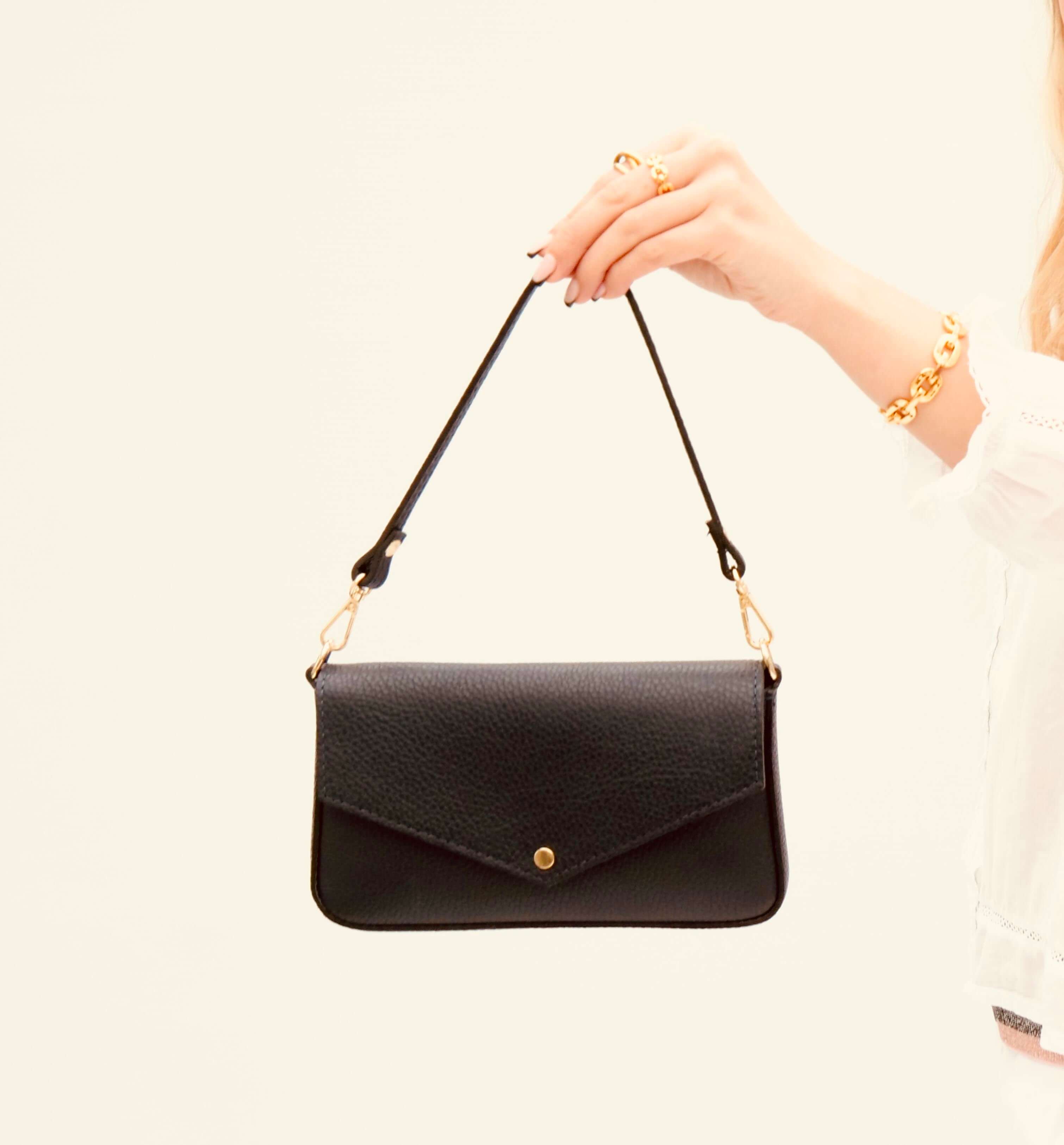 Apatchy London The Munro Navy Leather Shoulder Bag