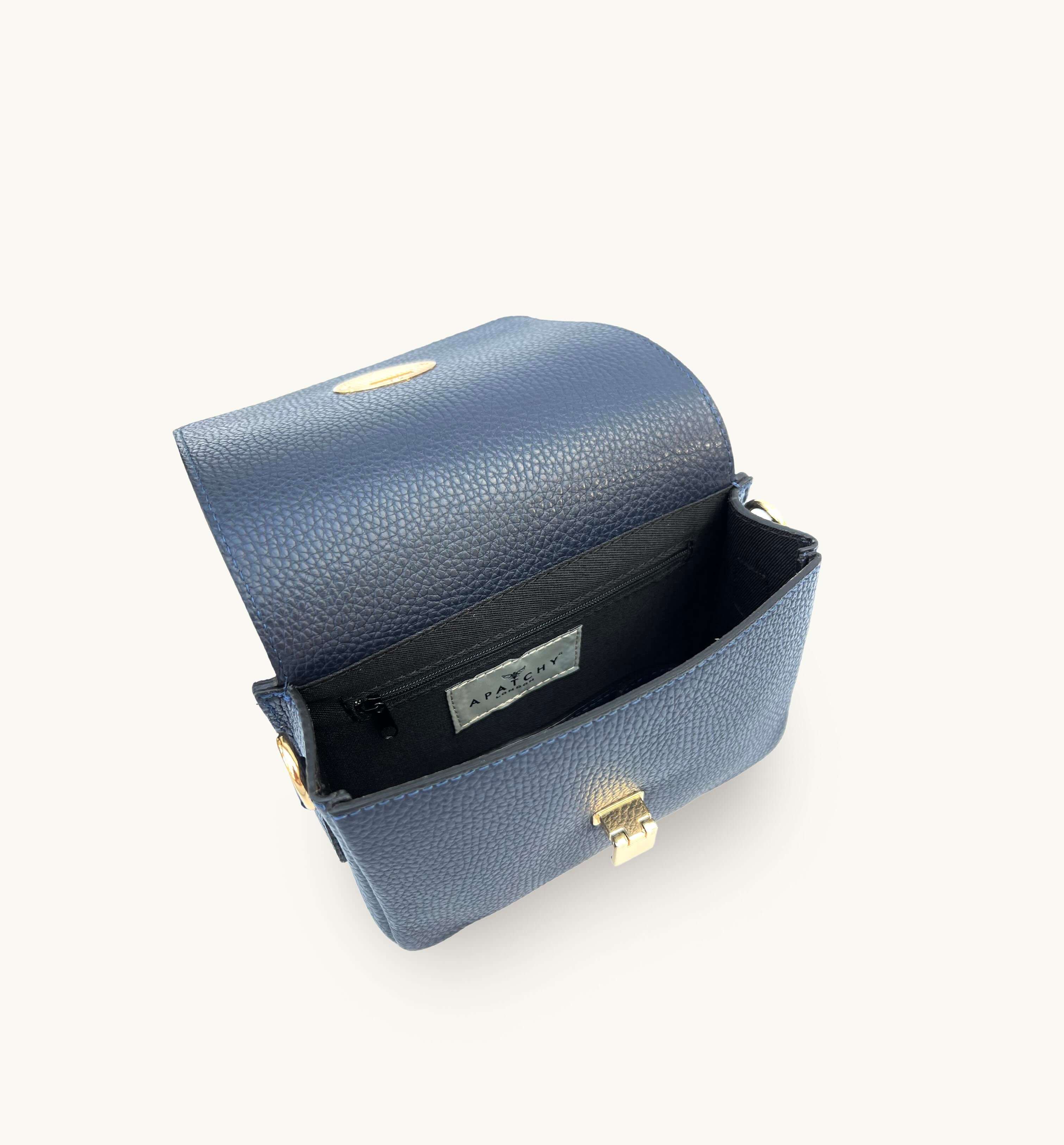 Apatchy London The Newbury Navy Leather Bag