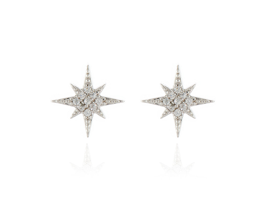 North Star Silver Earrings