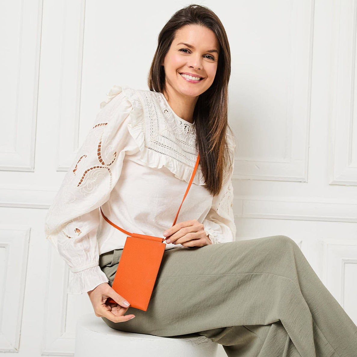 Elie Beaumont Phone Pouch - Orange