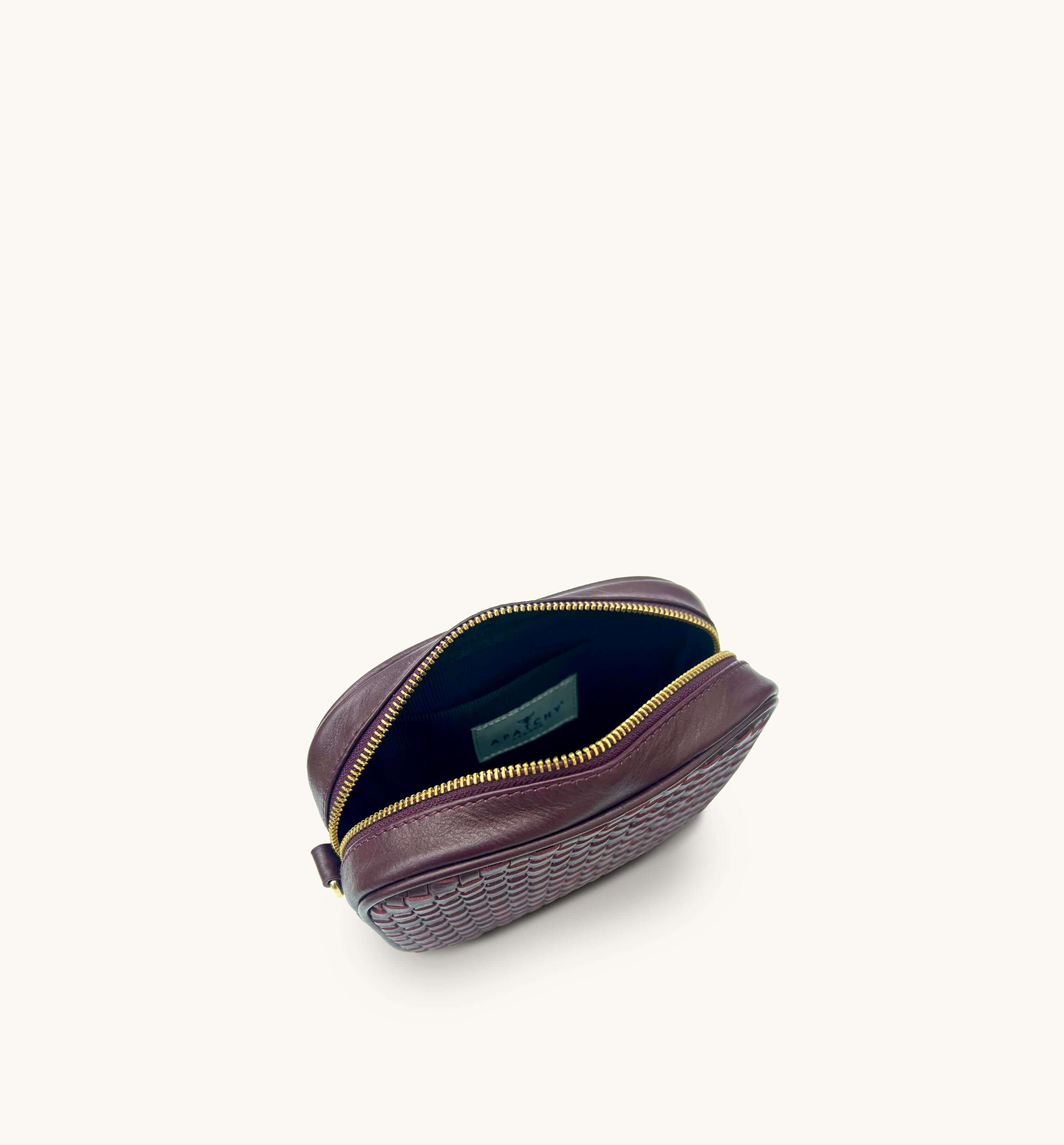 Apatchy London The Penelope Port Woven Leather Camera Bag