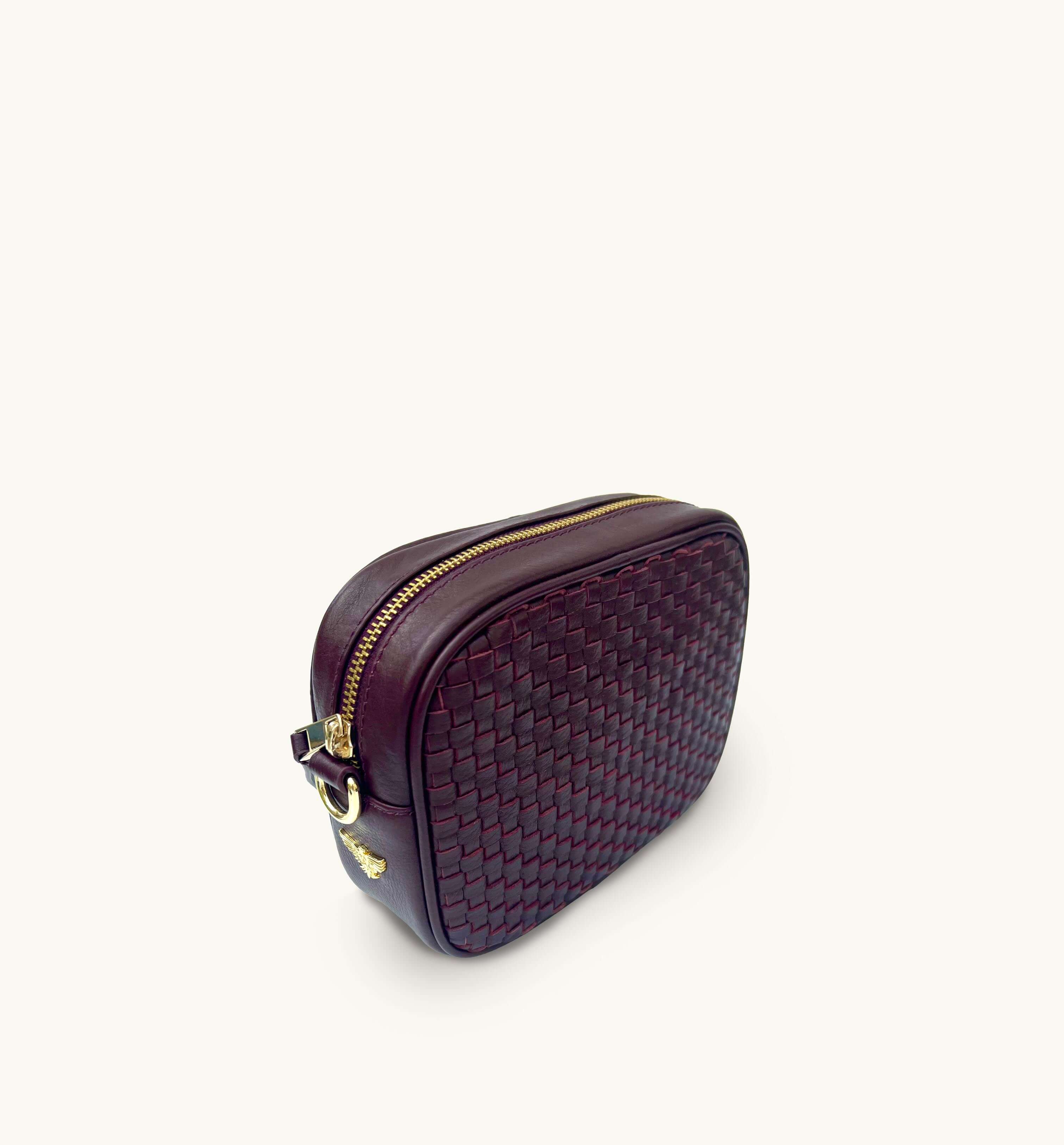 Apatchy London The Penelope Port Woven Leather Camera Bag