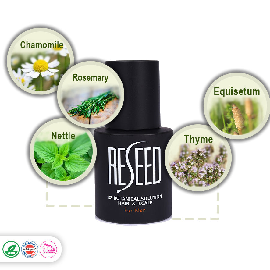 RESEED R8 Botanical Solution for Men 50 ml - Reseed Hair Loss Range for Men and Women