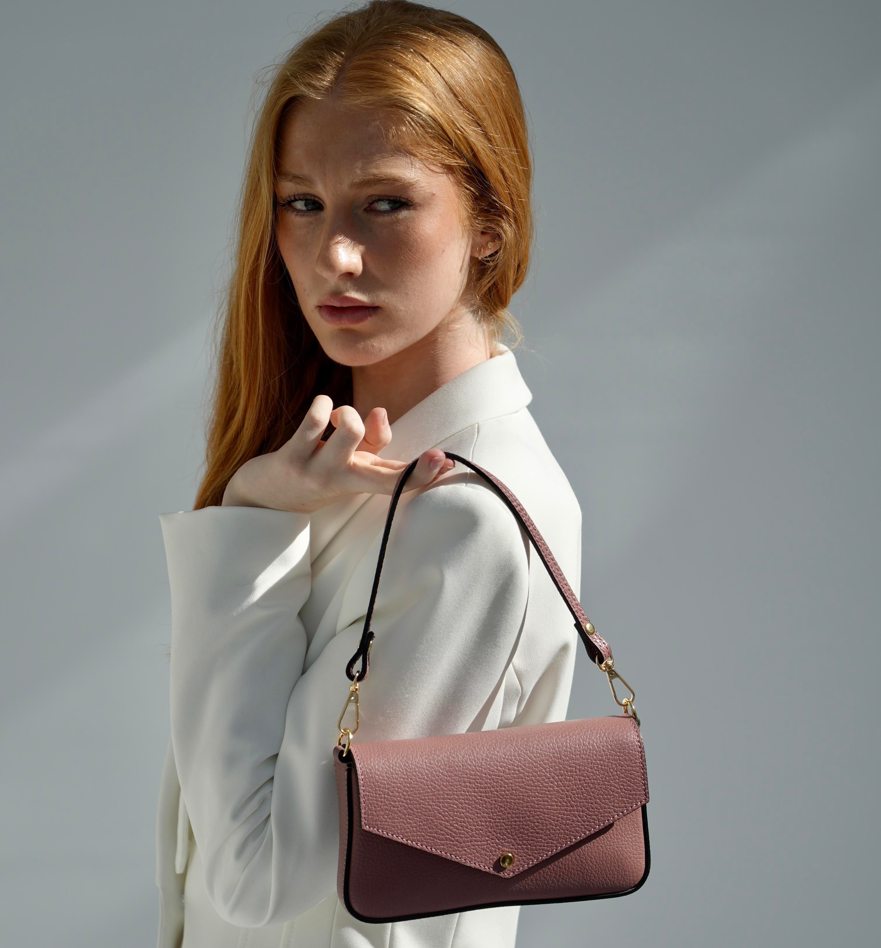 Apatchy London The Munro Antique Rose Leather Shoulder Bag