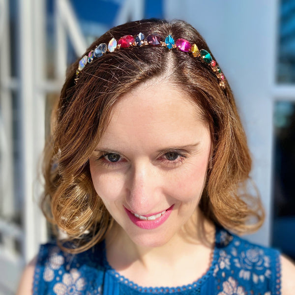 QueenMee Rainbow Headband in Crystal
