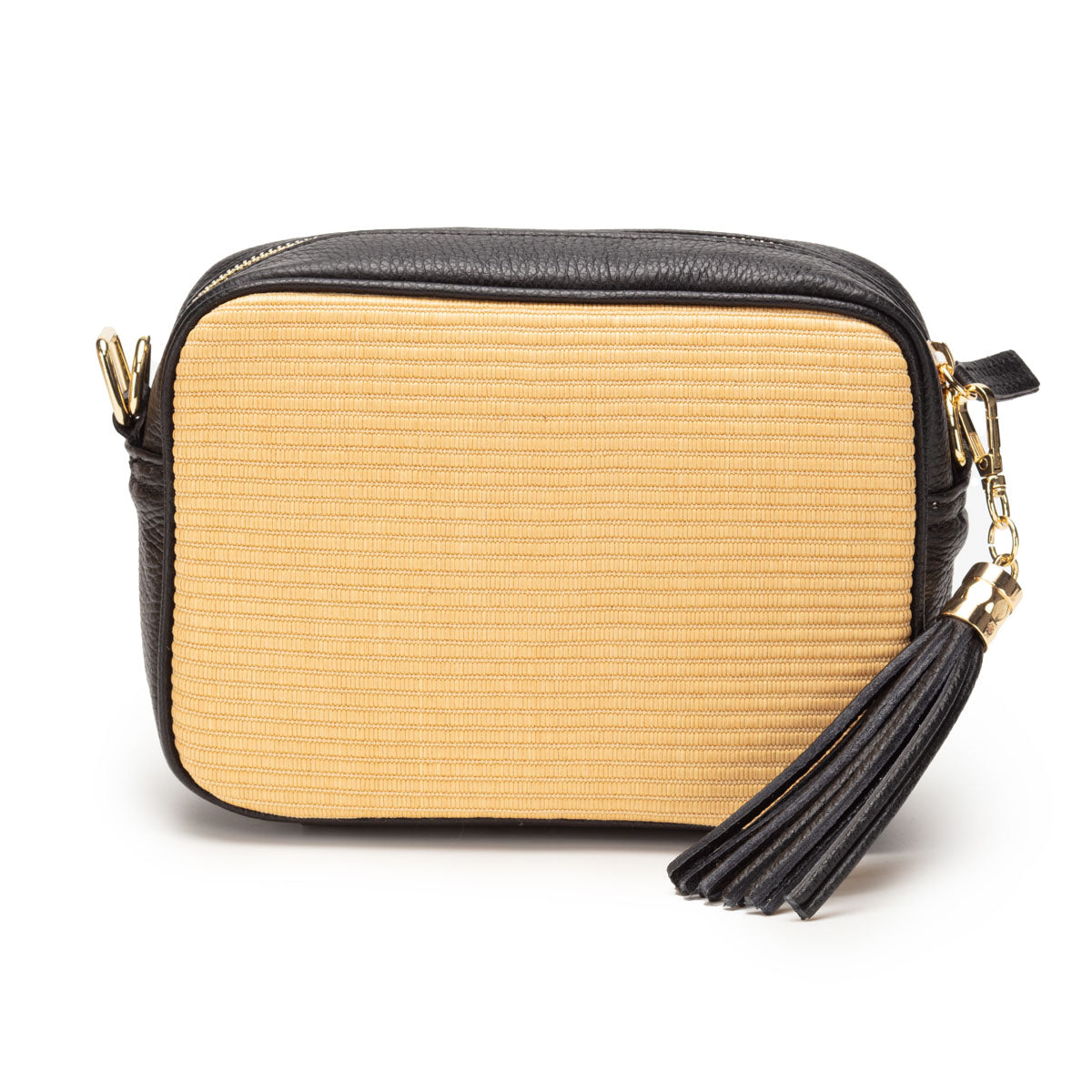 Elie Beaumont Raffia Crossbody - Black