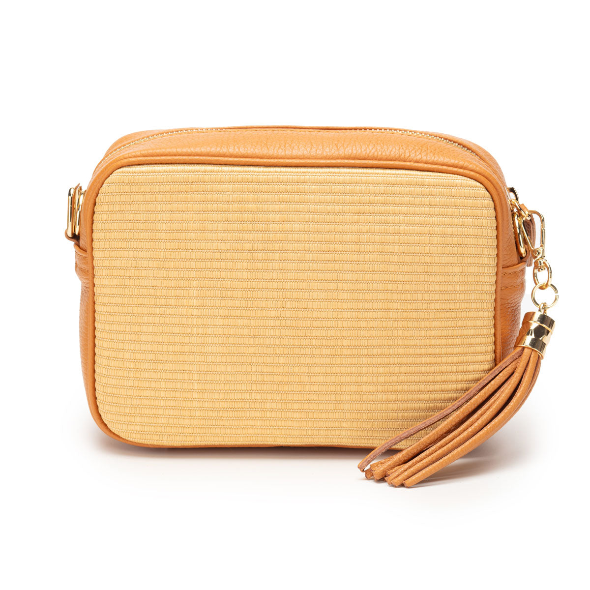 Elie Beaumont Raffia Crossbody - Camel