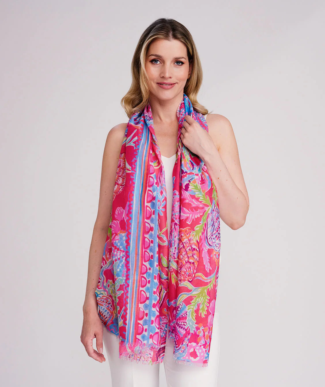 Ryder - Abstract Print Chiffon Scarf