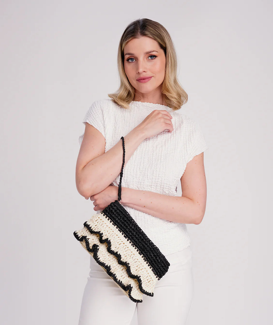 Saffira - Straw Clutch Bag