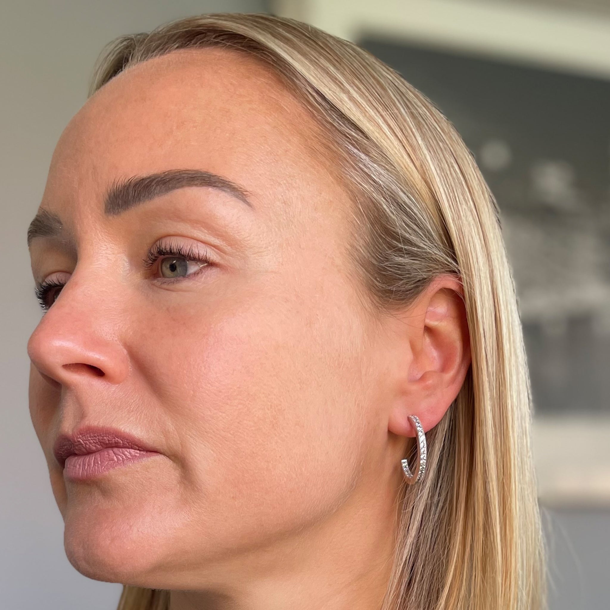Saga Large Silver Hoop Earrings