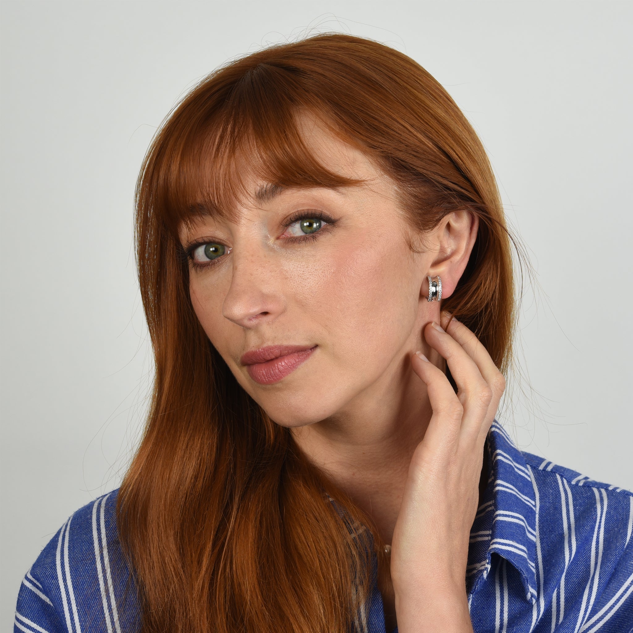 Cachet London Scoop Silver Clip On Earrings