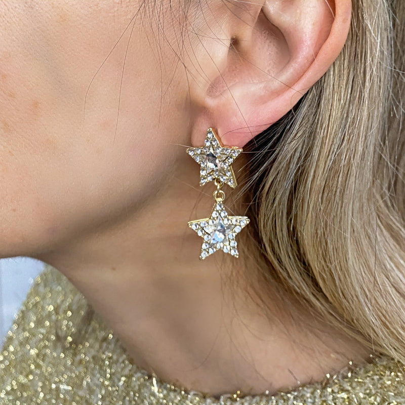 QueenMee Star Earrings Gold Earrings
