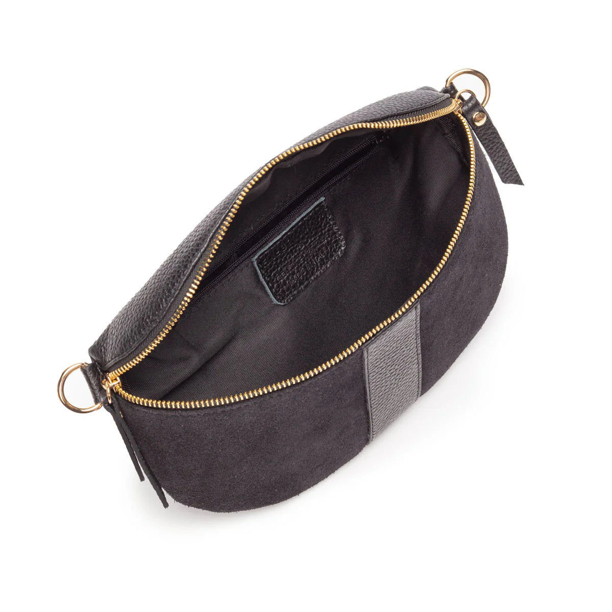 Elie Beaumont Suede Sling Bag Black
