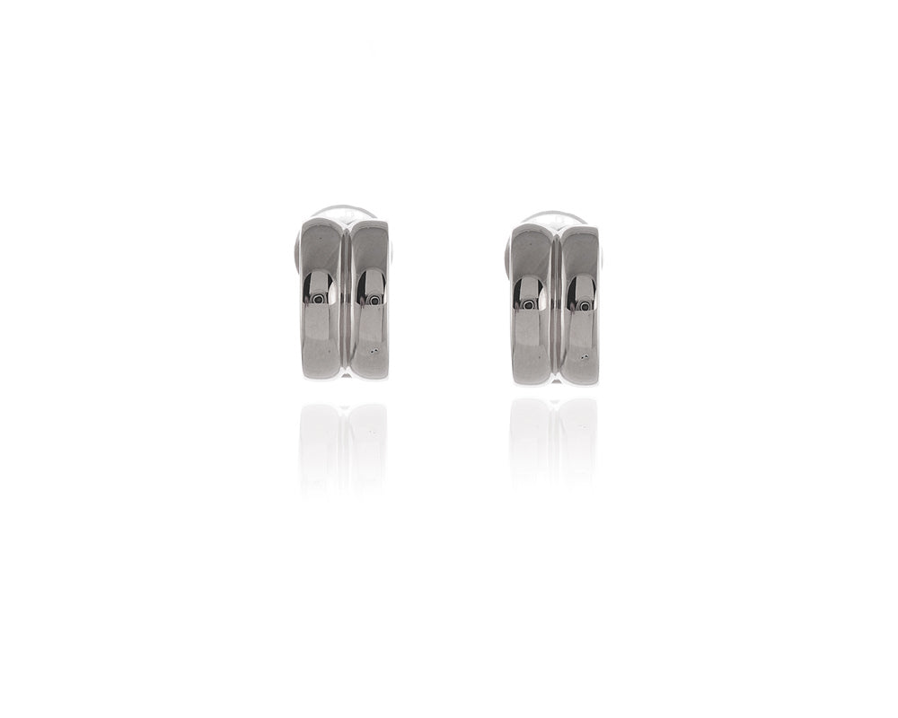 Suzy Polished Silver Clip On Earrings