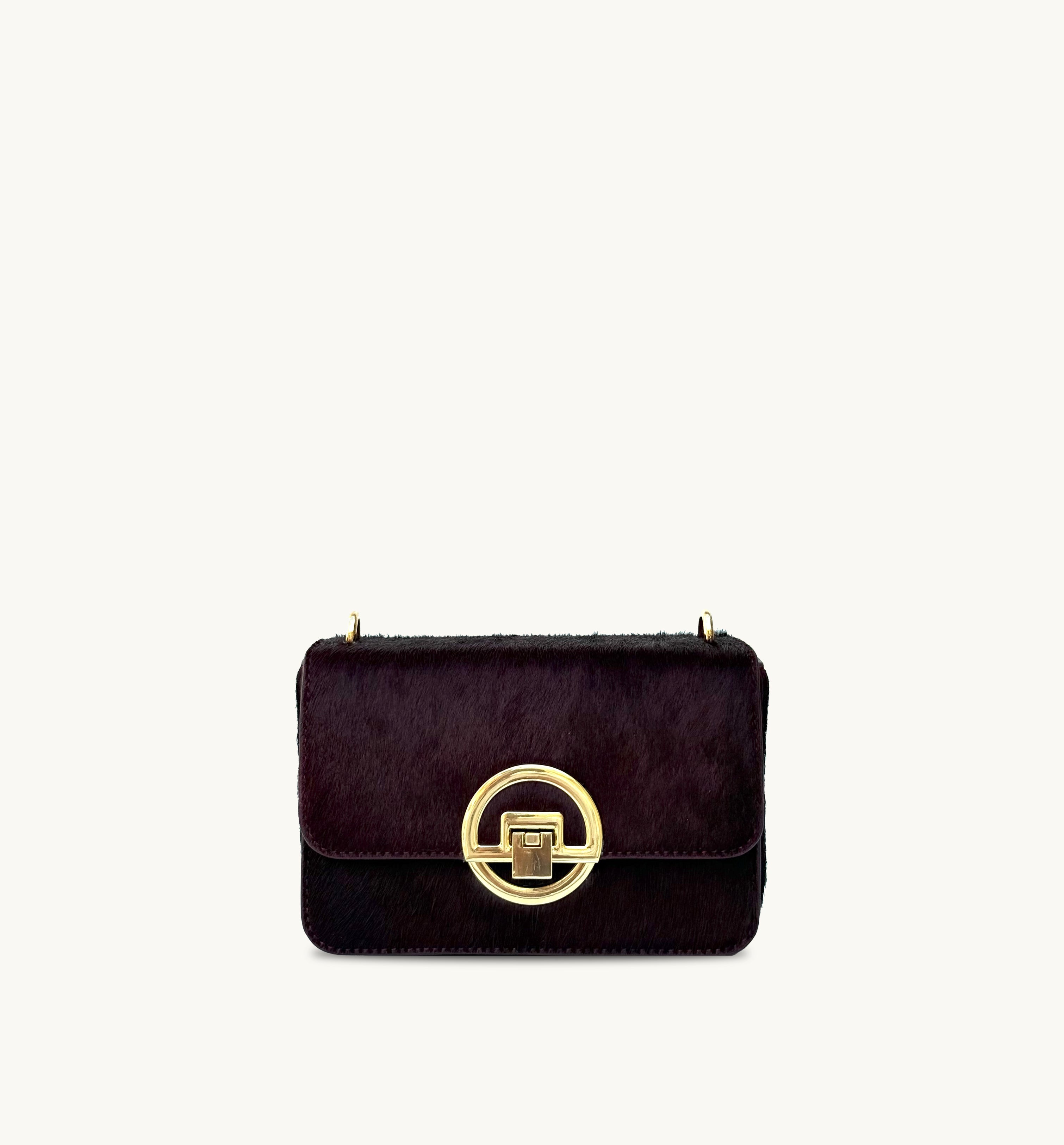 Apatchy London The Tilly Burgundy Hair-On Leather Bag