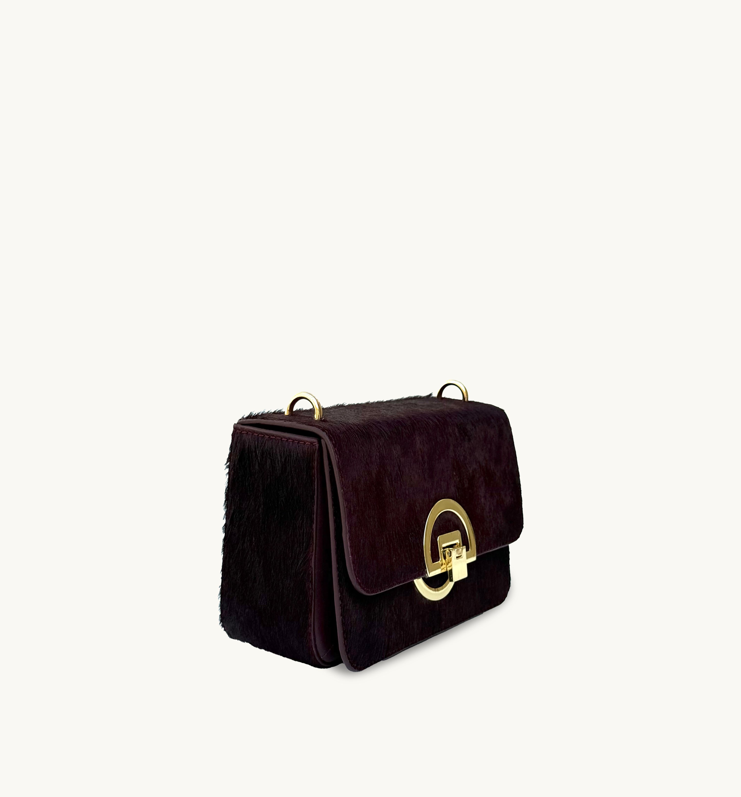 Apatchy London The Tilly Burgundy Hair-On Leather Bag