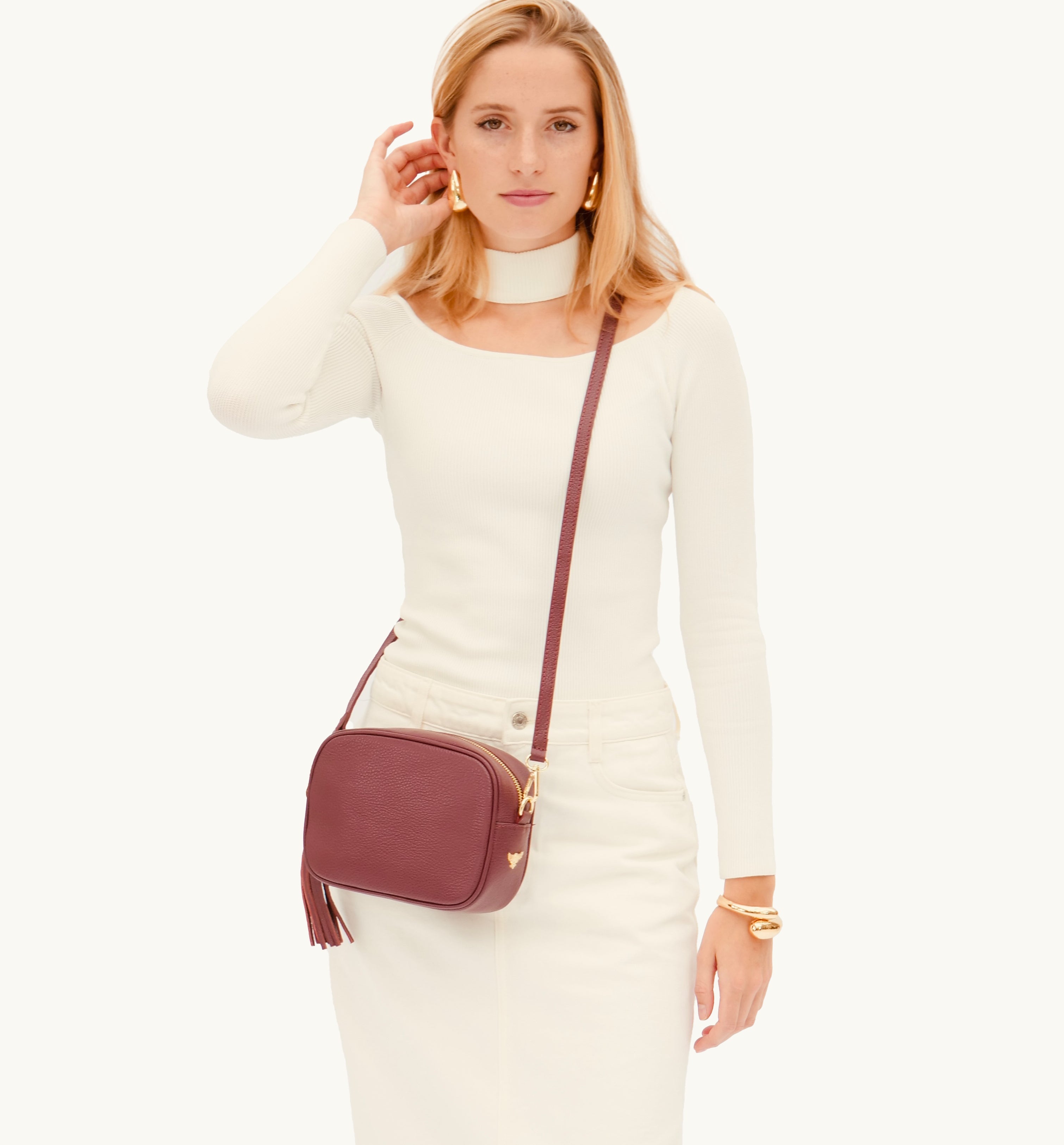 Apatchy London The Tassel Port Leather Crossbody Bag