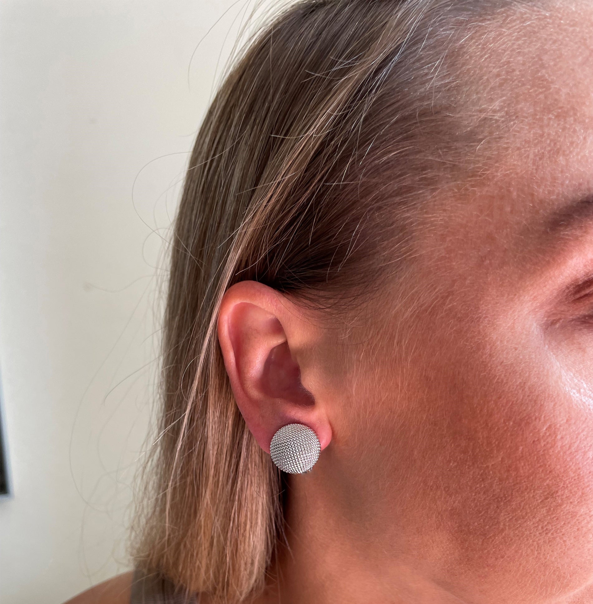 Tyra Silver Clip On Earrings