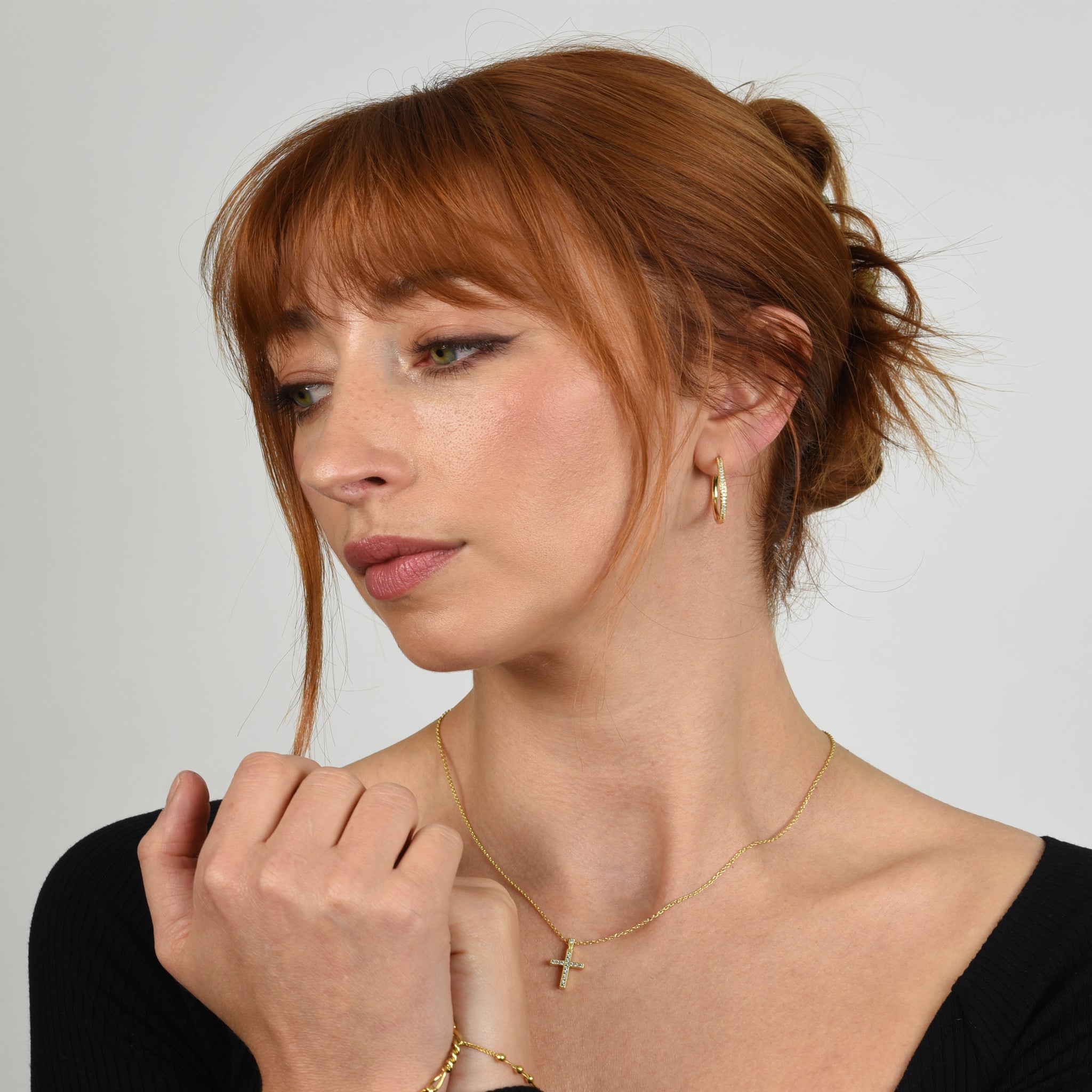 Cachet London Vice Gold Hoop Earrings