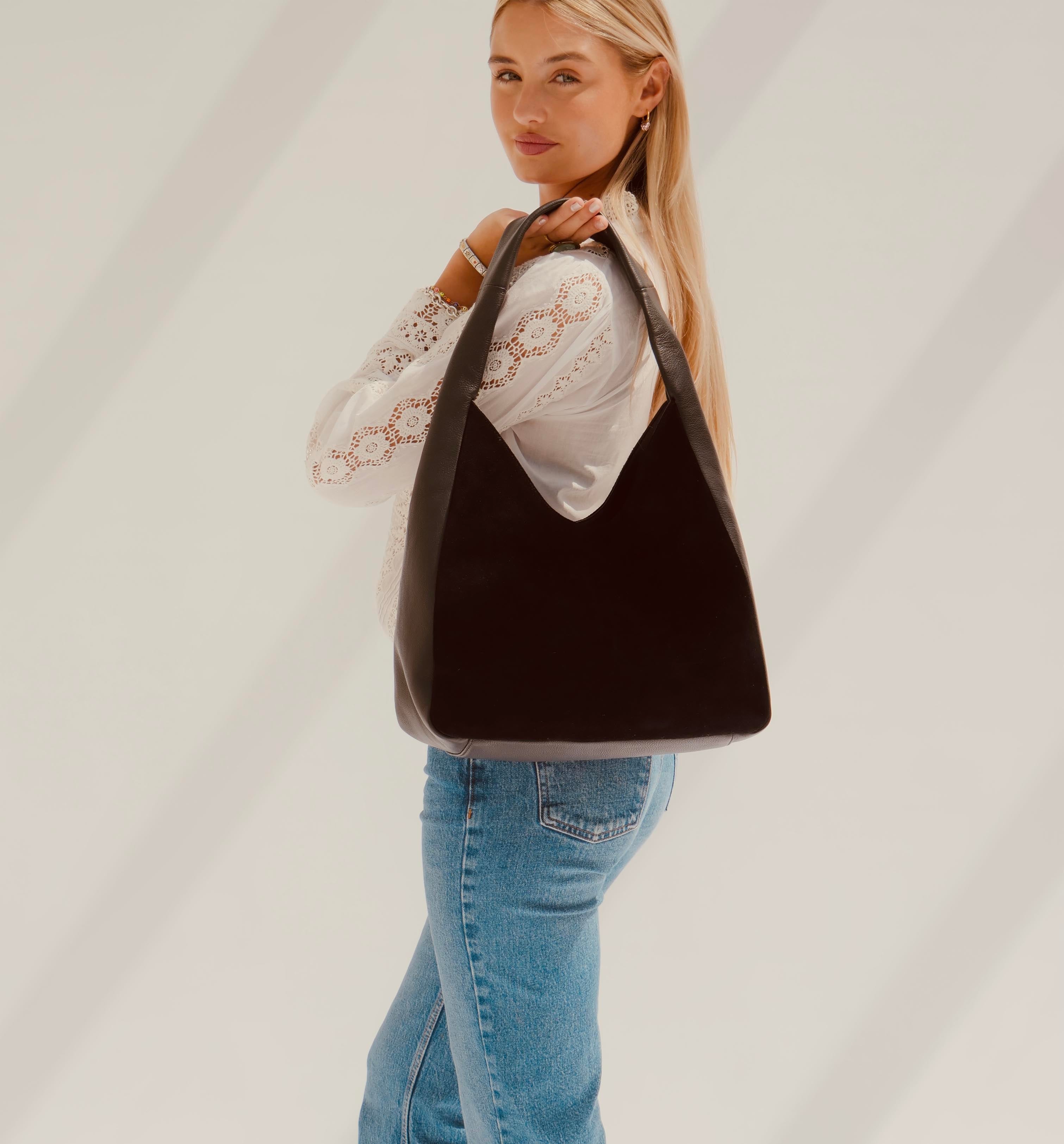 Apatchy London The Henry Leather And Suede Hobo Bag