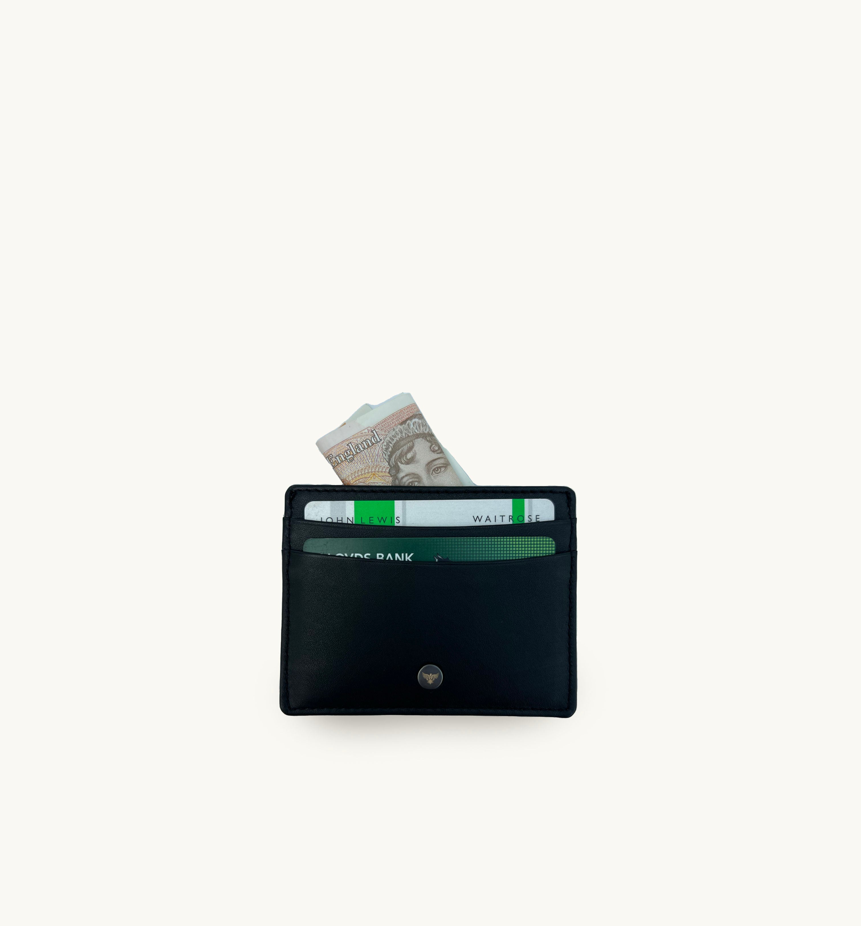 Apatchy London Black Leather Loop Keyring and Cardholder Gift Set