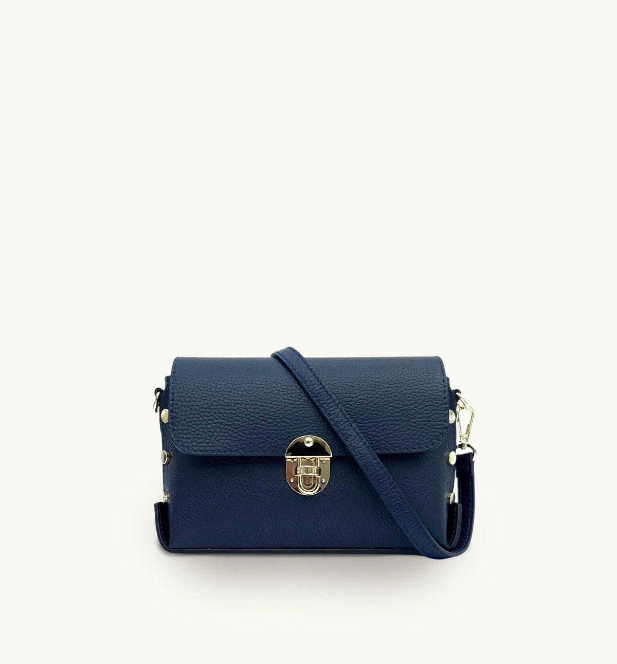 Apatchy London The Bloxsome Leather Crossbody Bag With Gold Chain Strap