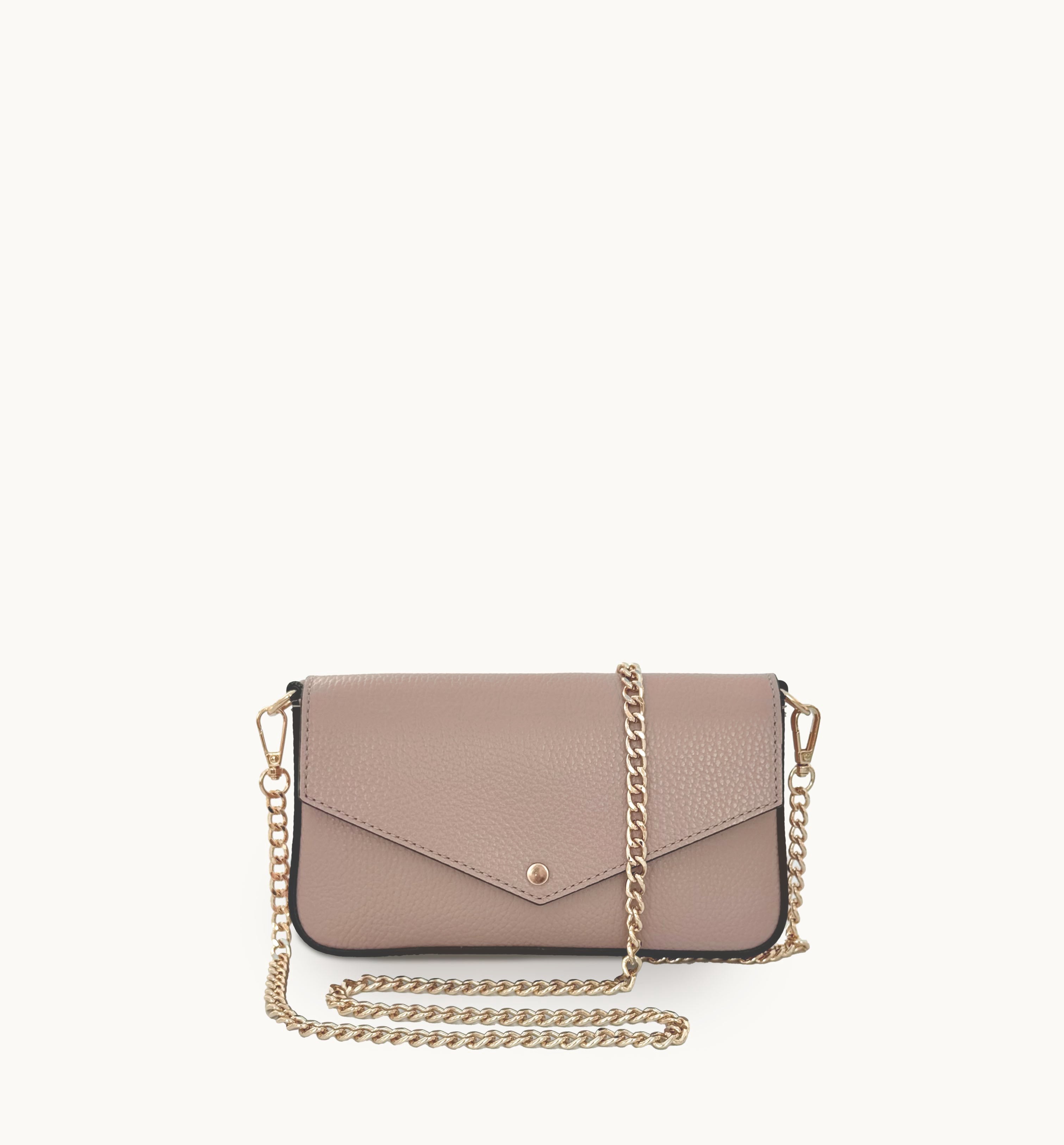 Apatchy London The Munro Blush Leather Shoulder Bag
