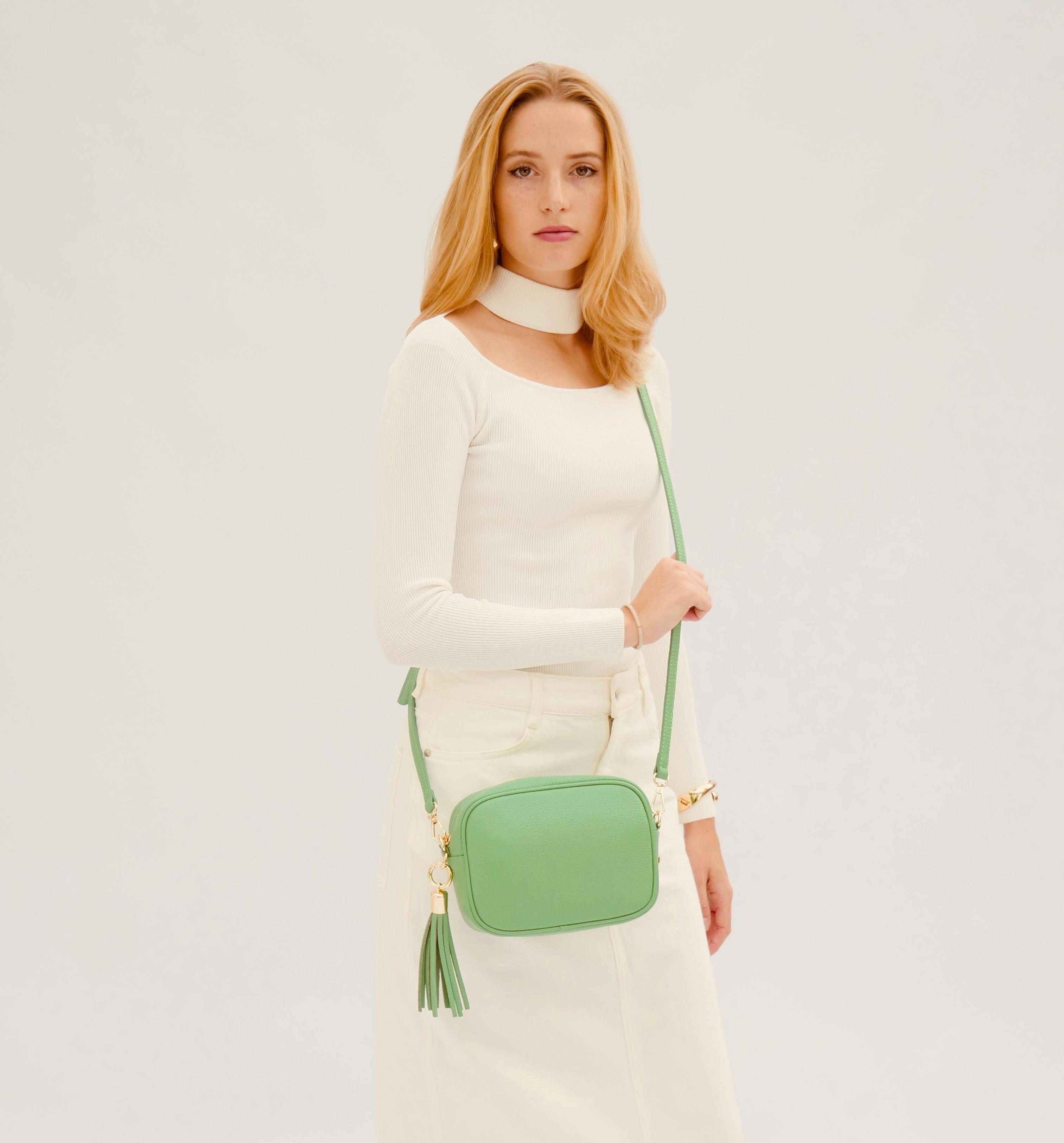 Apatchy London The Tassel Bottega Leather Crossbody Bag