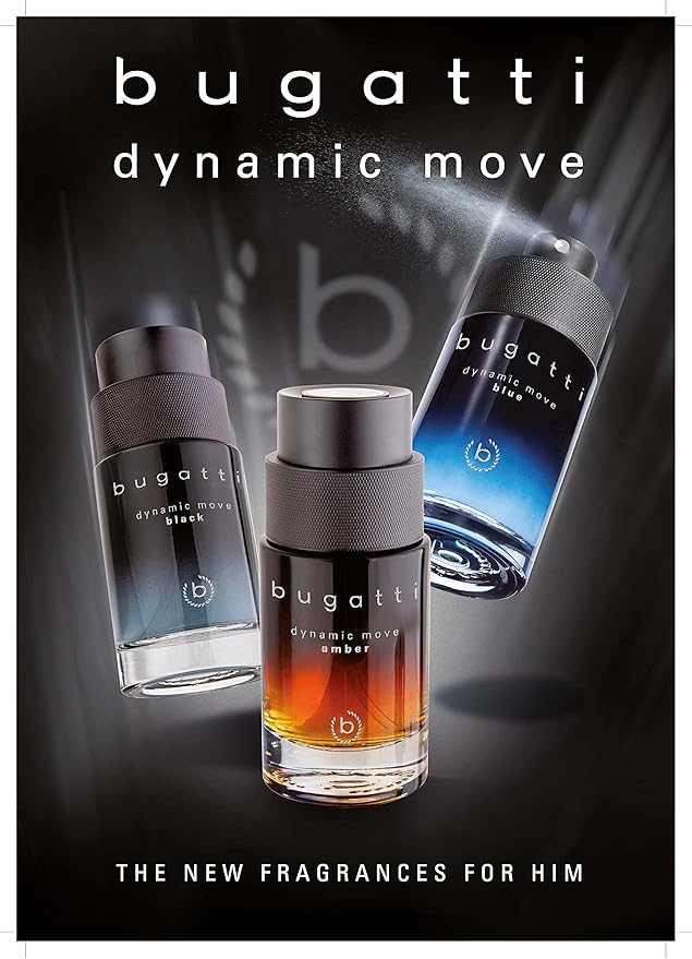 Bugatti Dynamic Move Black Eau de Toilette Spray 100ml - Fragrance London