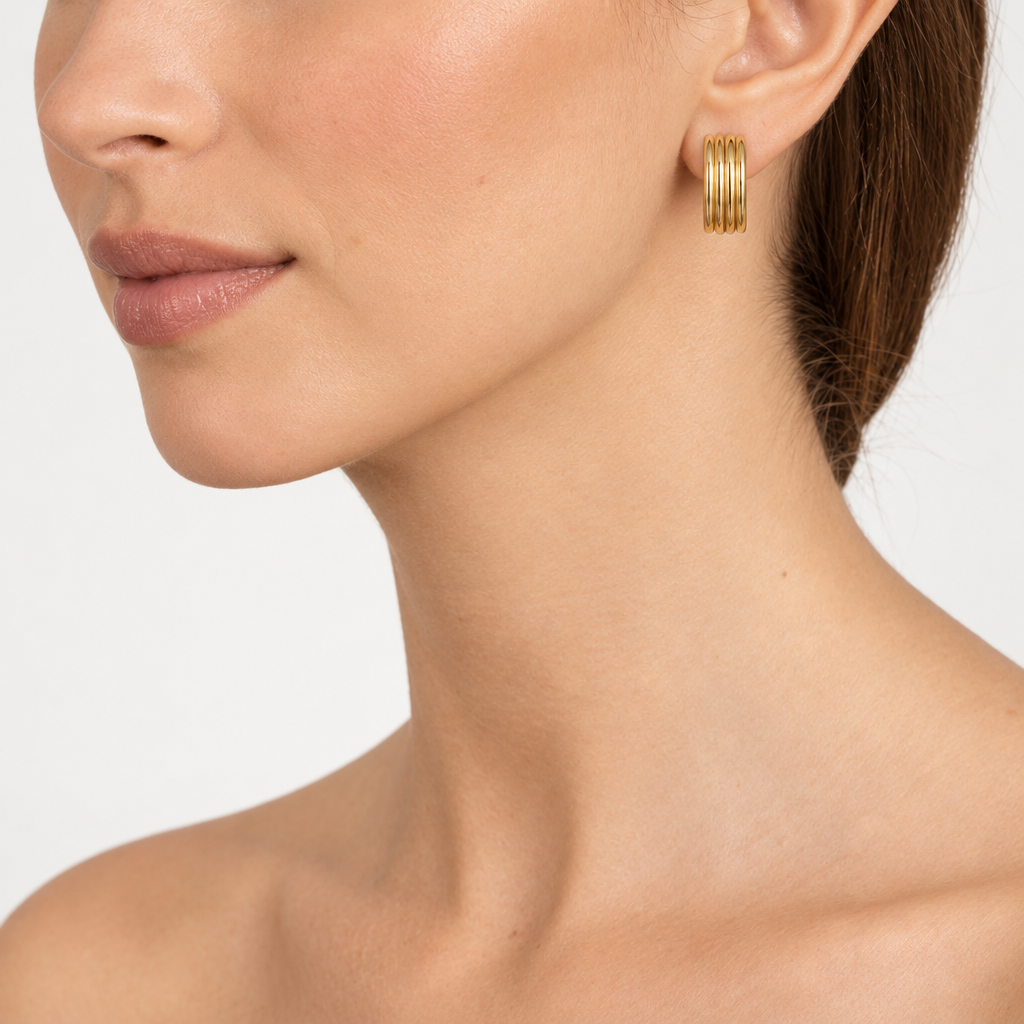Callen Gold Clip On Earrings