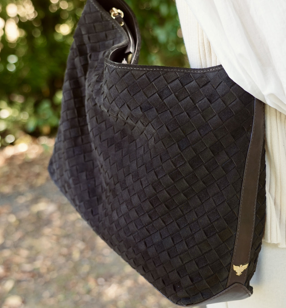 Apatchy London The Holly Chocolate Suede Bag