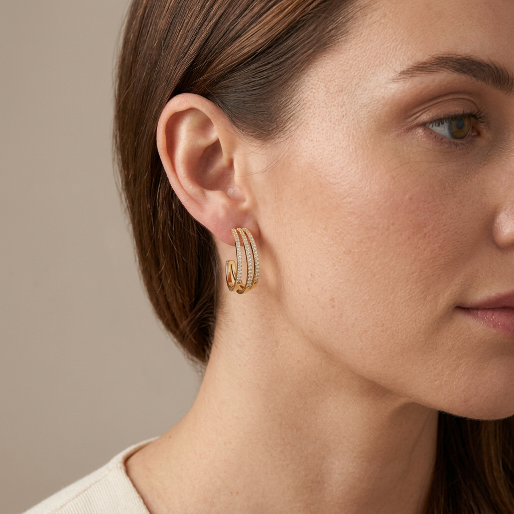 Domani Gold Hoop Earrings