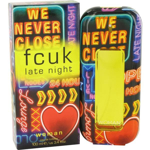 Fcuk Late Night Eau De Toilette Spray 100ml - Fragrance London