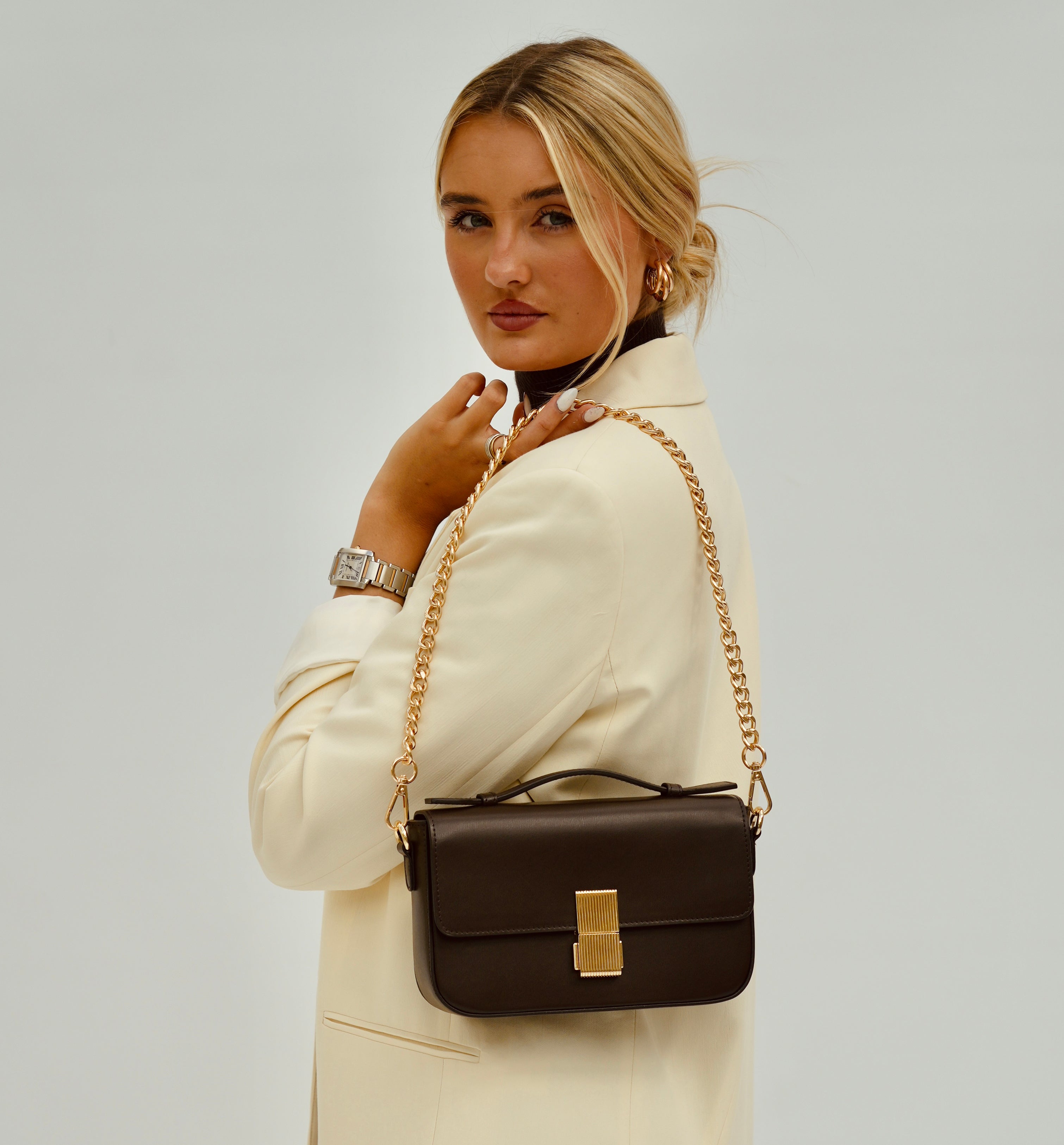 Apatchy London The Flora Chocolate Leather Bag