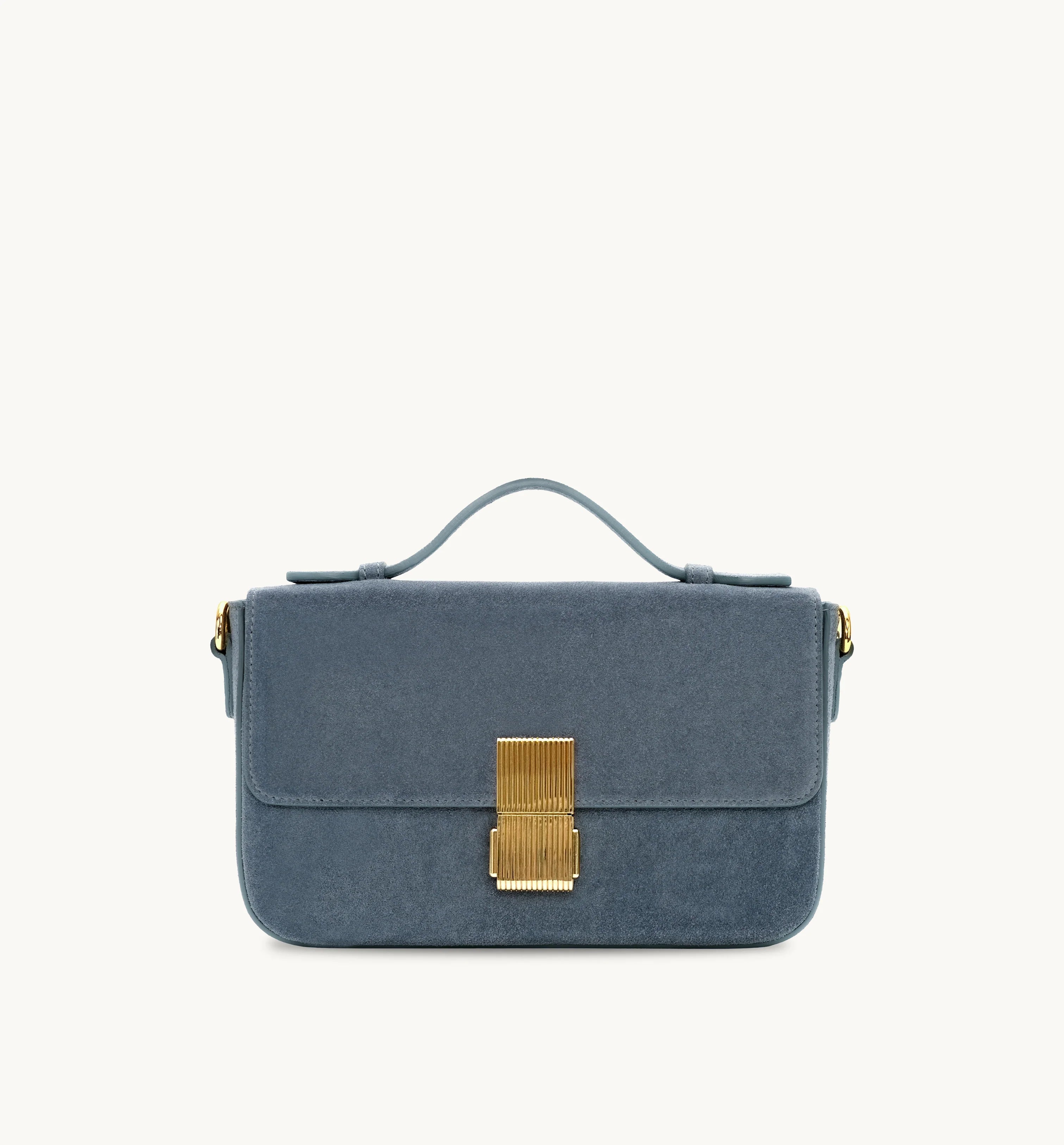 Apatchy London The Flora Top Handle Suede Bag