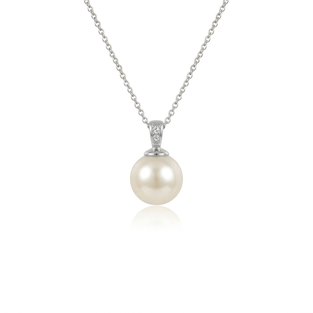 Gina Silver Pearl Pendant