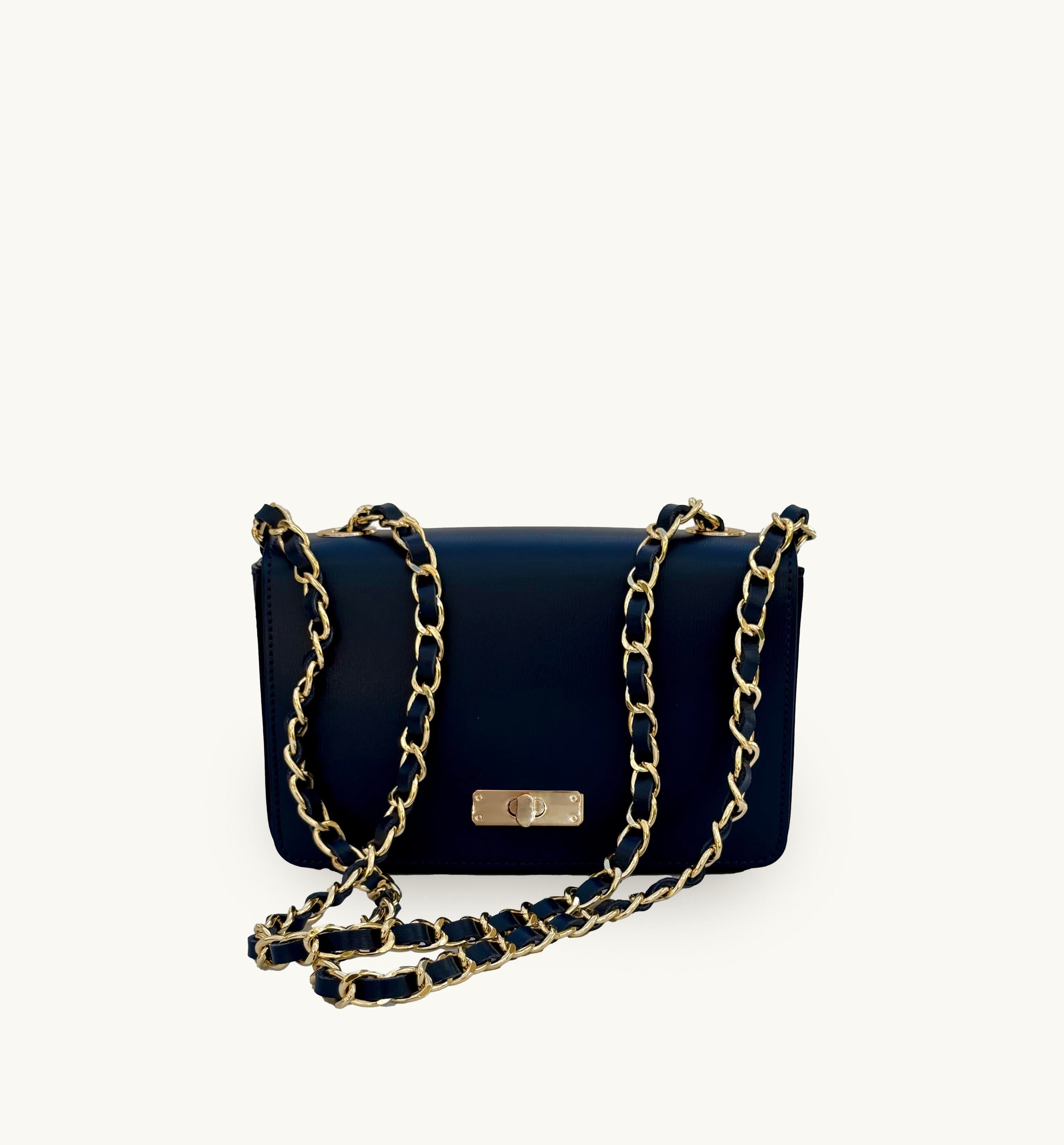 Apatchy London The Grace Black Leather Bag