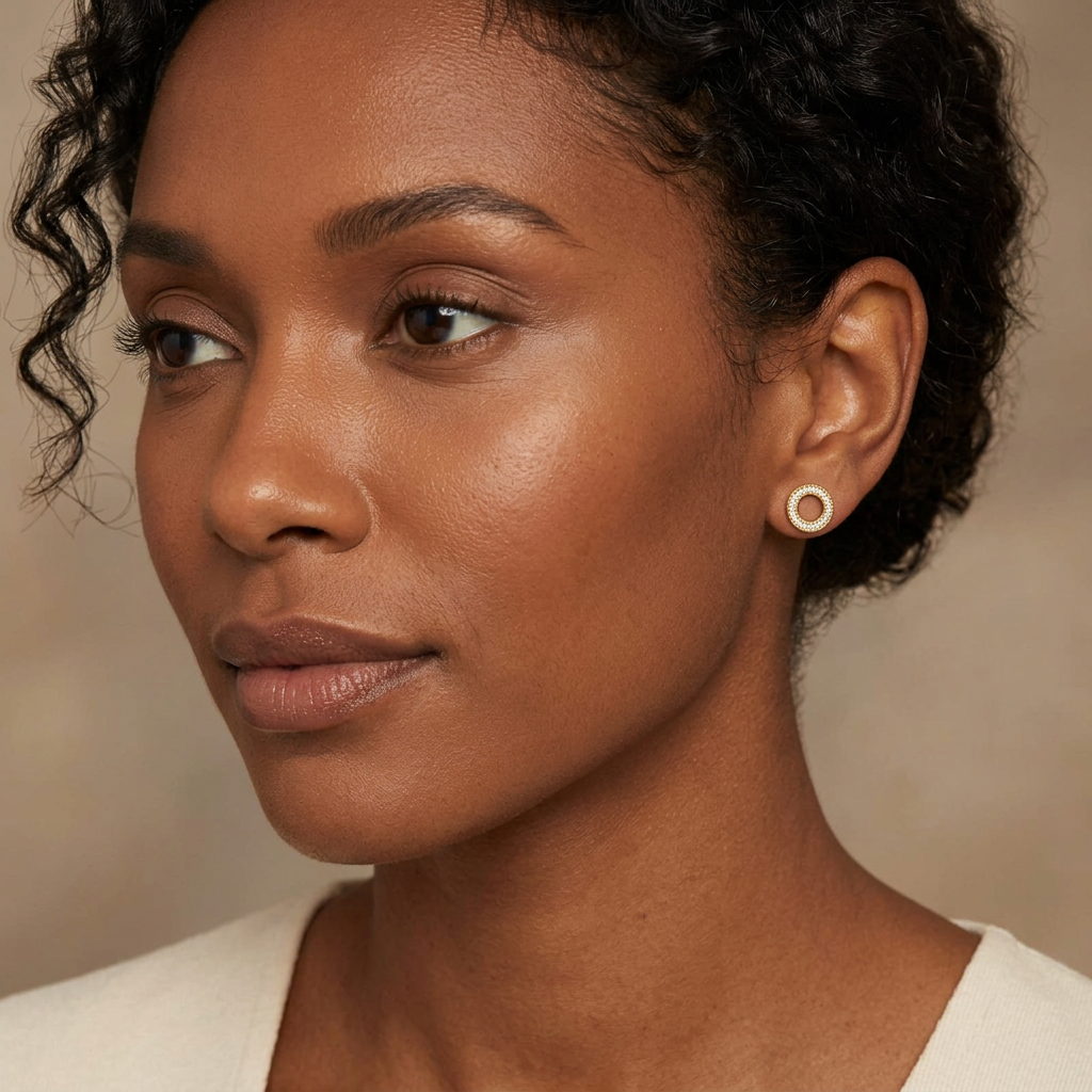 Halo Gold Earrings