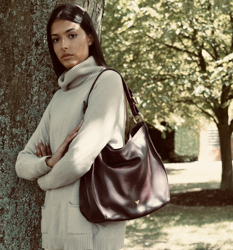 Apatchy London The Harriet Burgundy Leather Bag