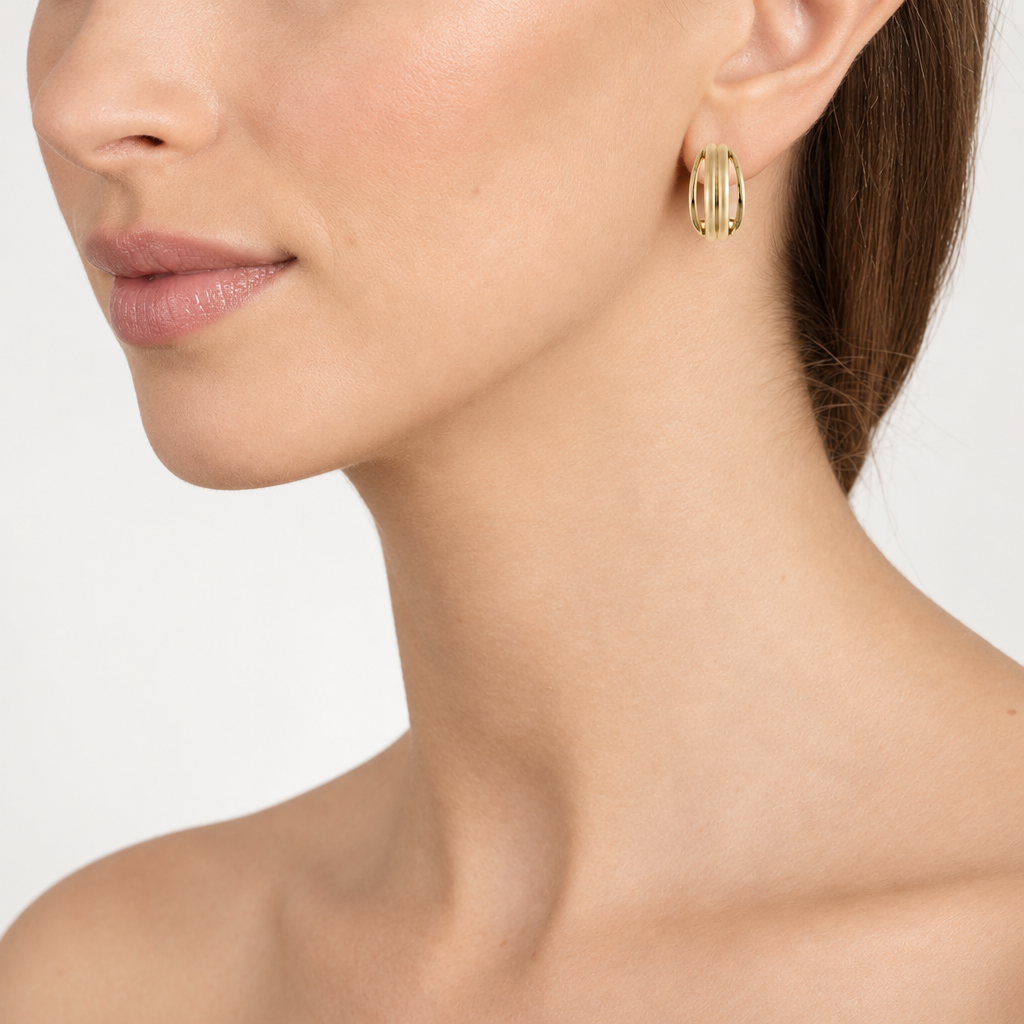 Maddy Gold Clip On Earrings
