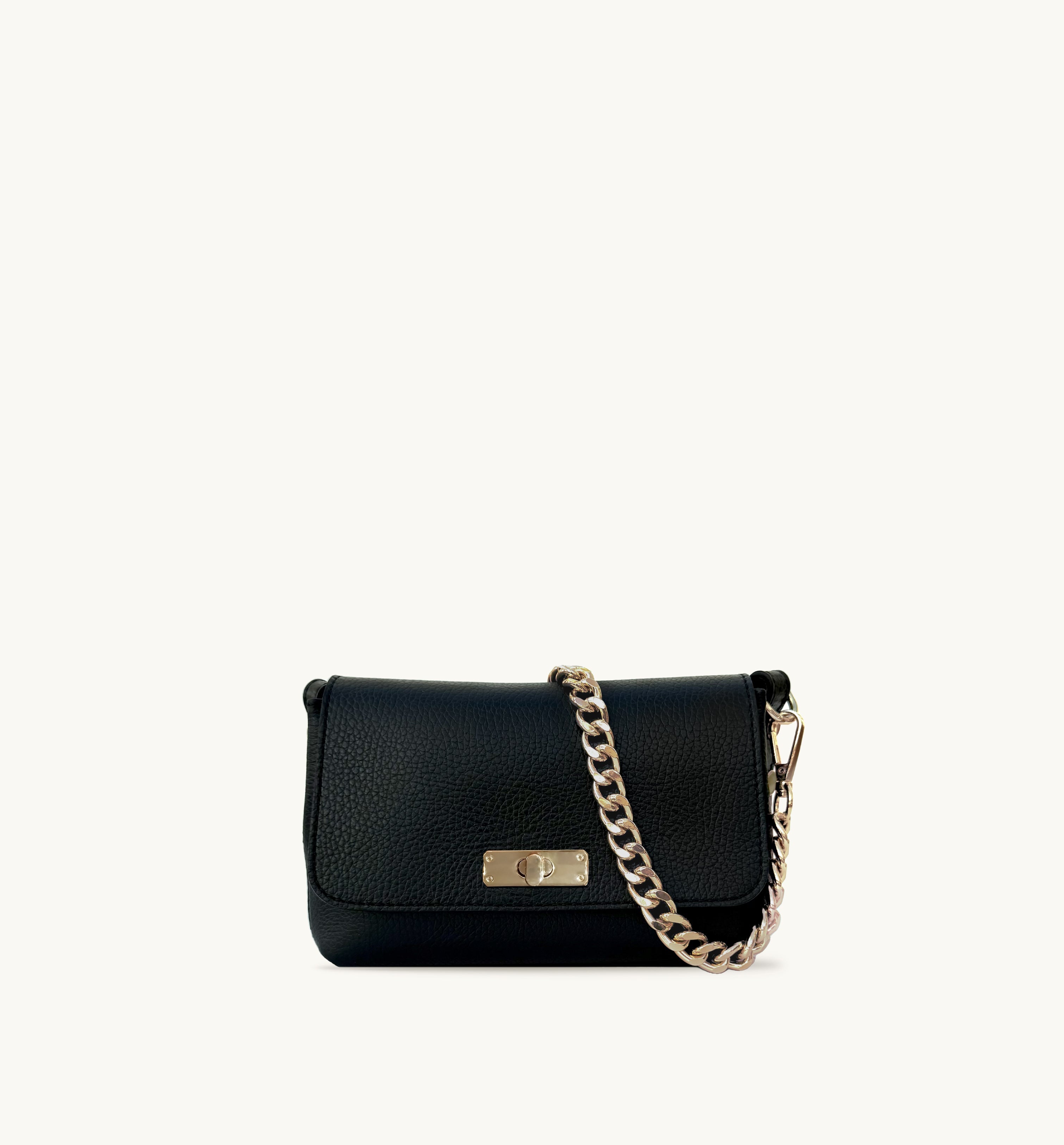 Apatchy London The Maisie Black Leather Bag