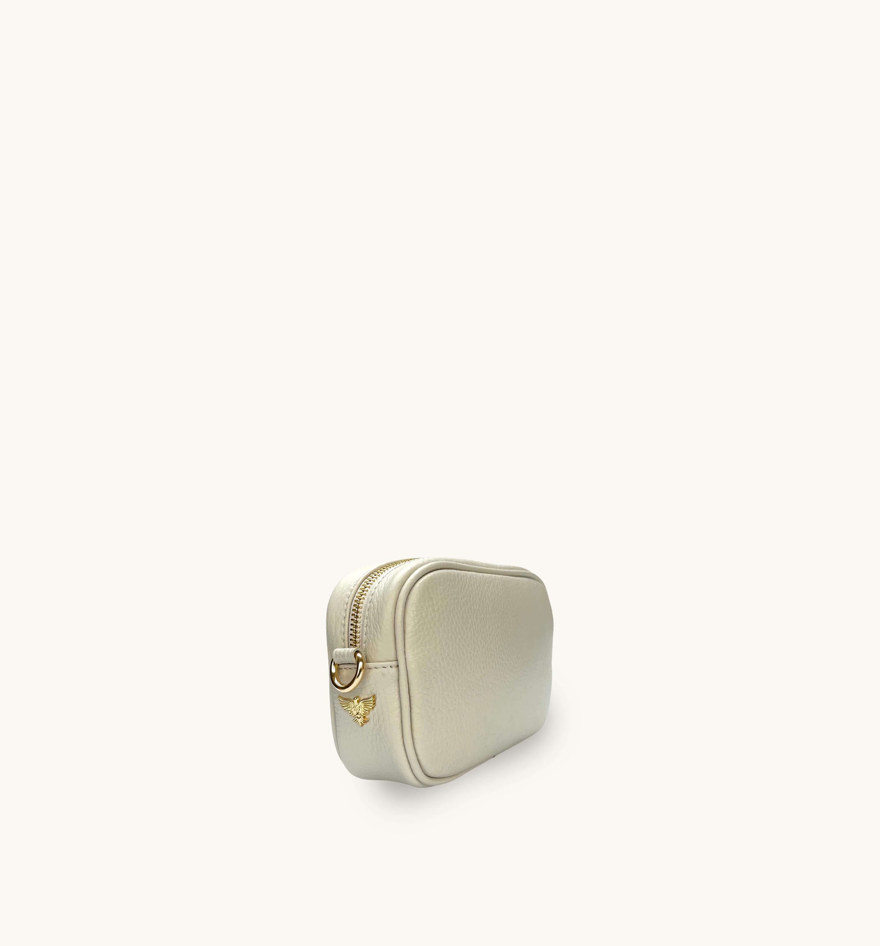 Apatchy London The Mini Tassel Stone Leather Phone Bag