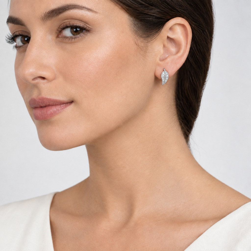 Leafy Silver Earrings