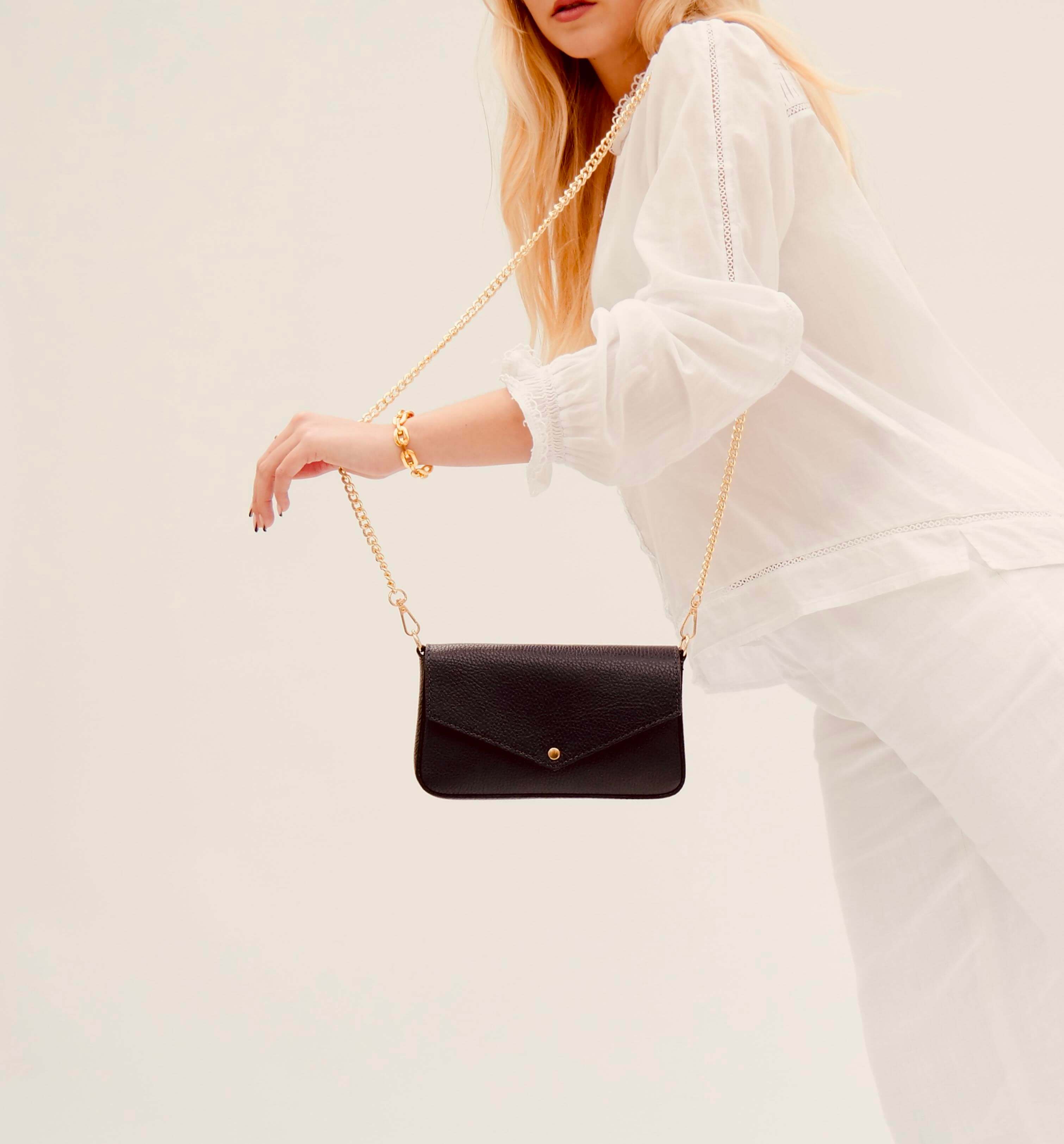 Apatchy London The Munro Navy Leather Shoulder Bag