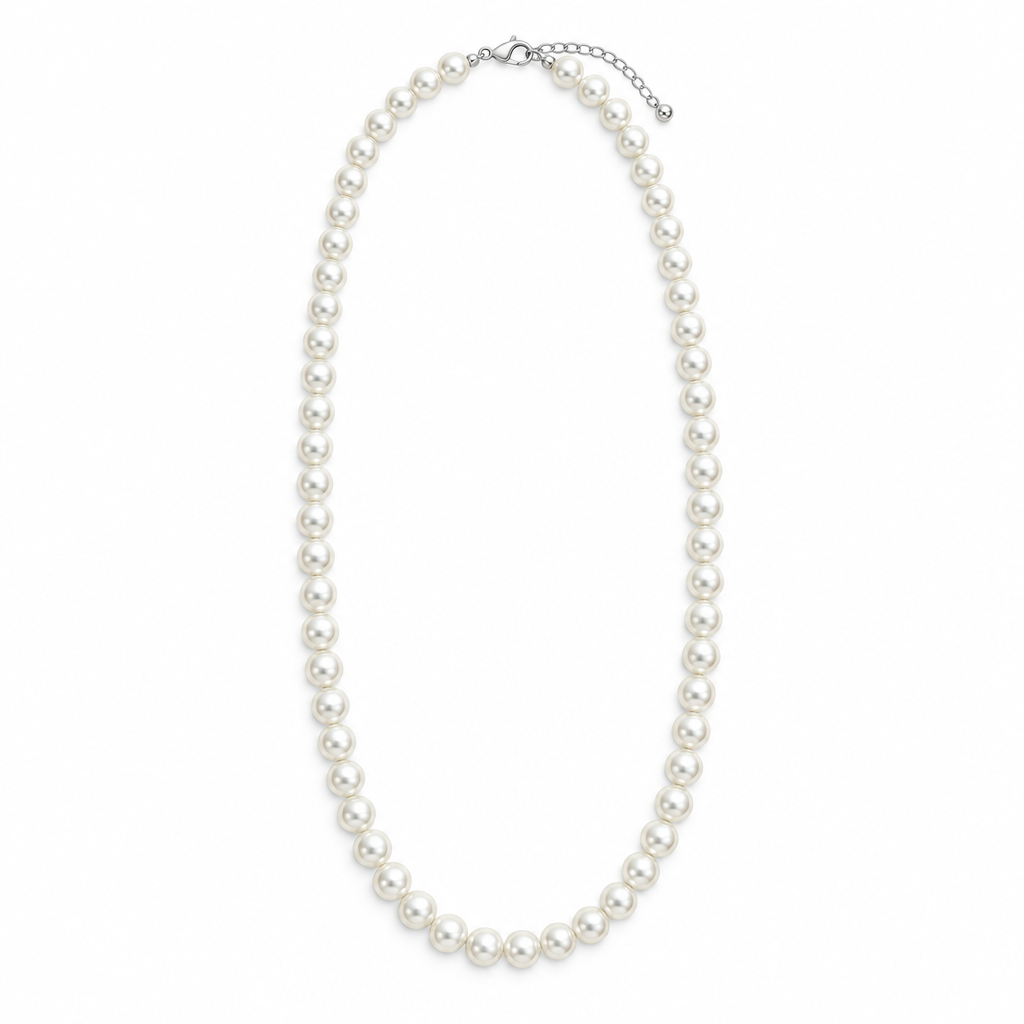 Petula Silver 60cm Pearl Necklace