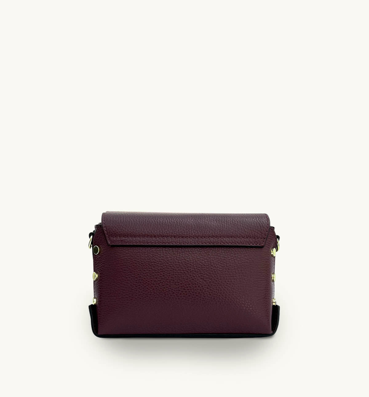Apatchy London The Bloxsome Port Leather Crossbody Bag With Gold Chain Strap