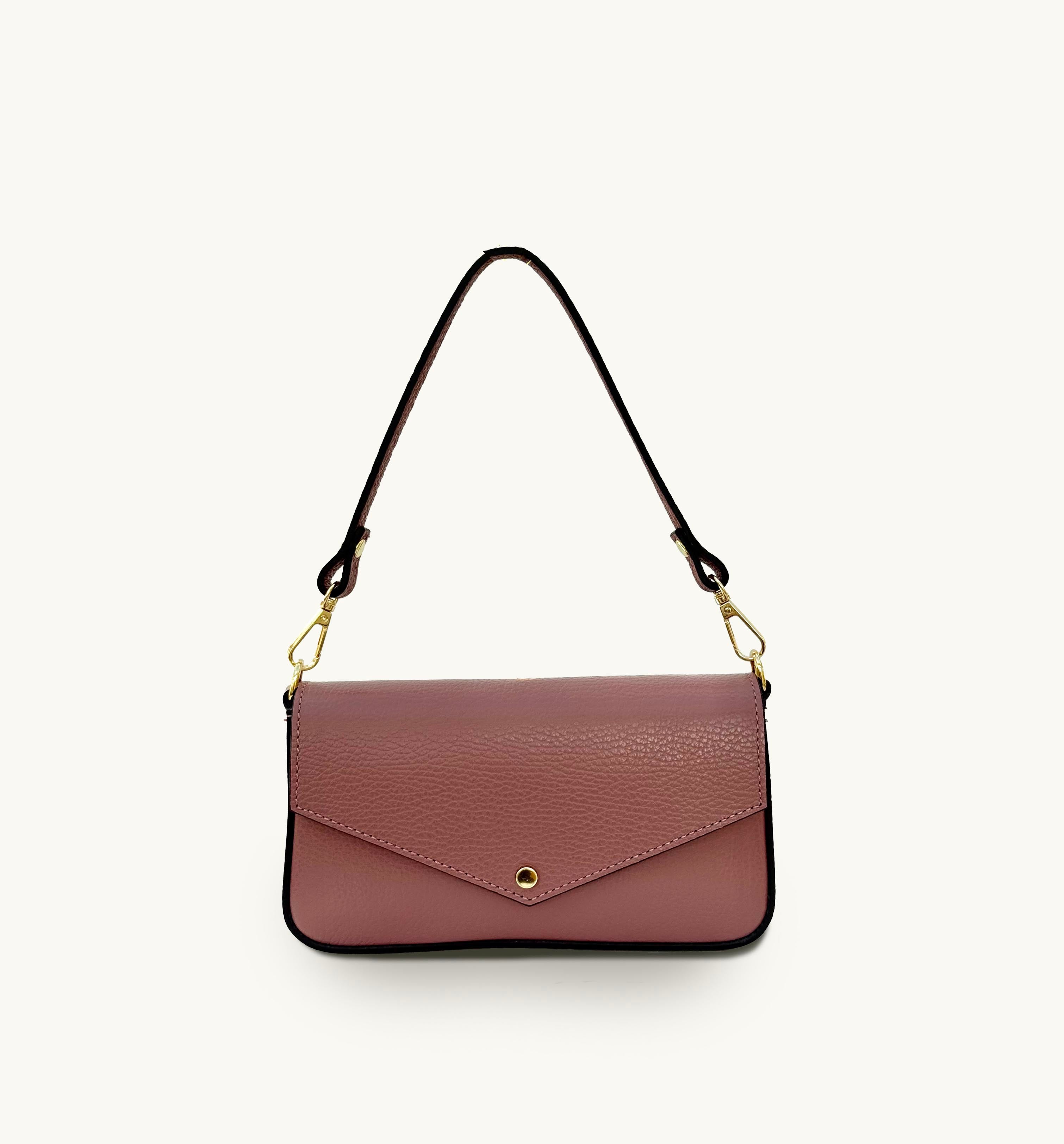 Apatchy London The Munro Antique Rose Leather Shoulder Bag