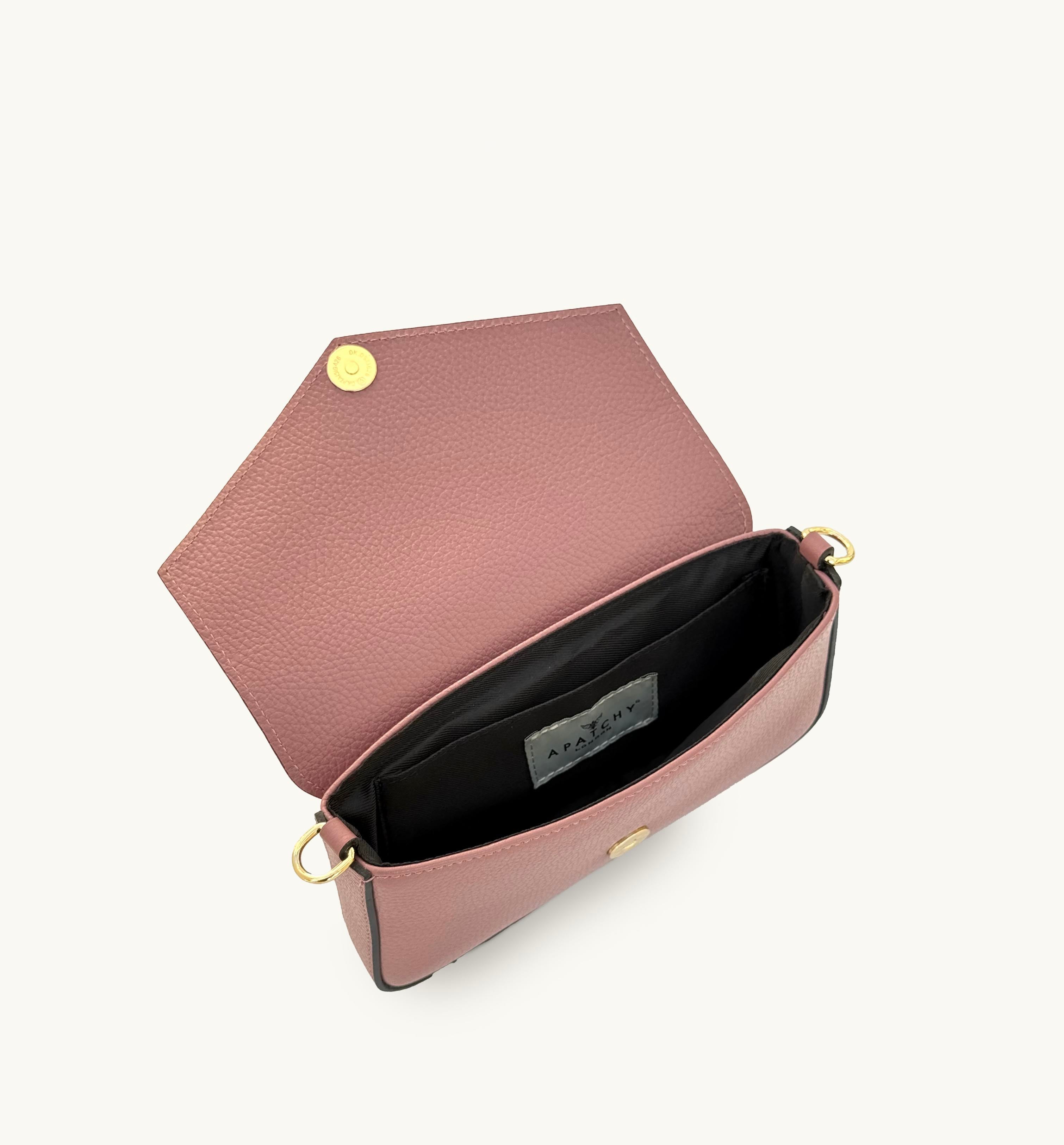 Apatchy London The Munro Antique Rose Leather Shoulder Bag